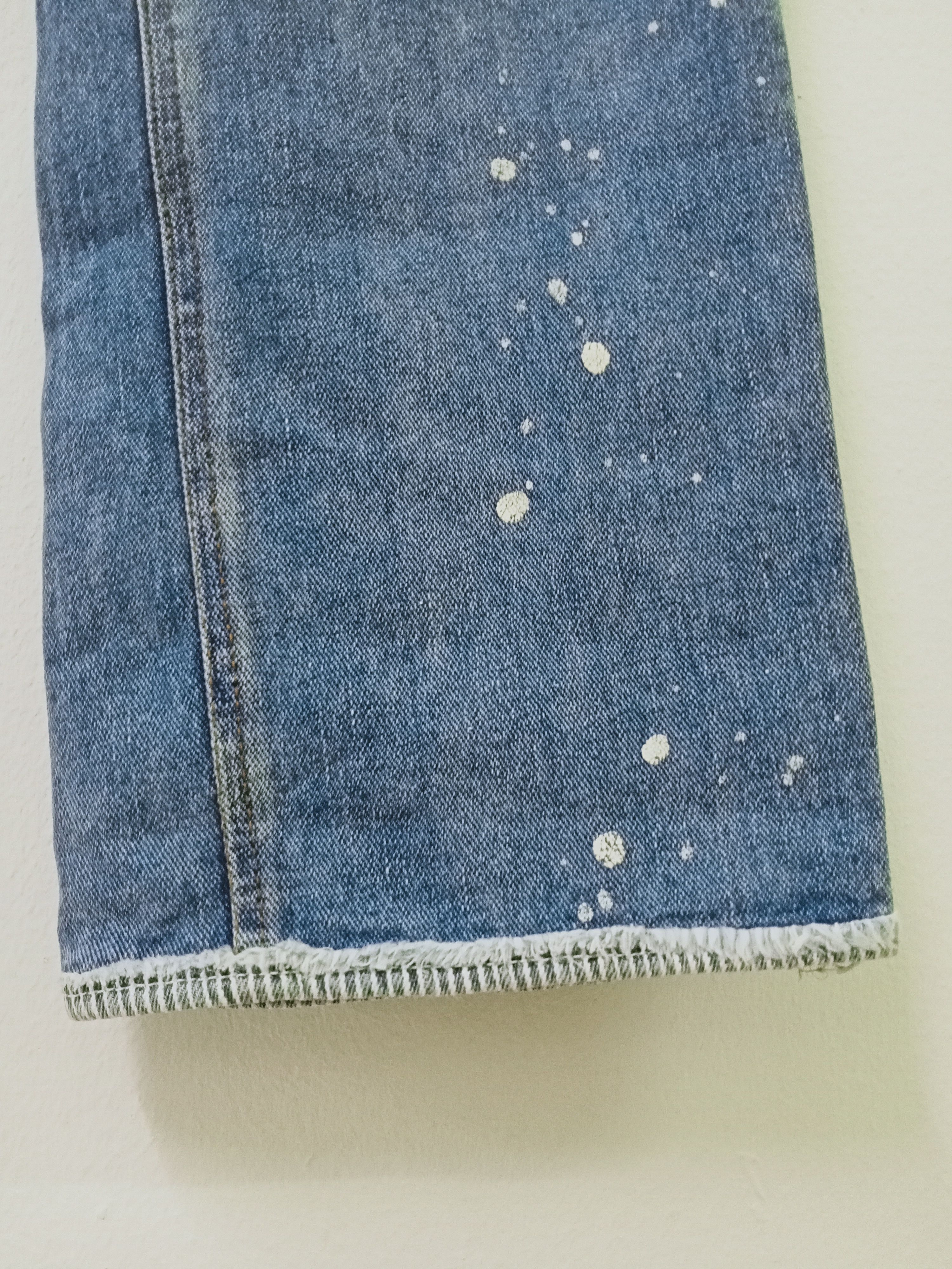 Japanese Brand Japanese Patchwork Paint Splatter Denim Jeans Size US 31 - 14 Thumbnail