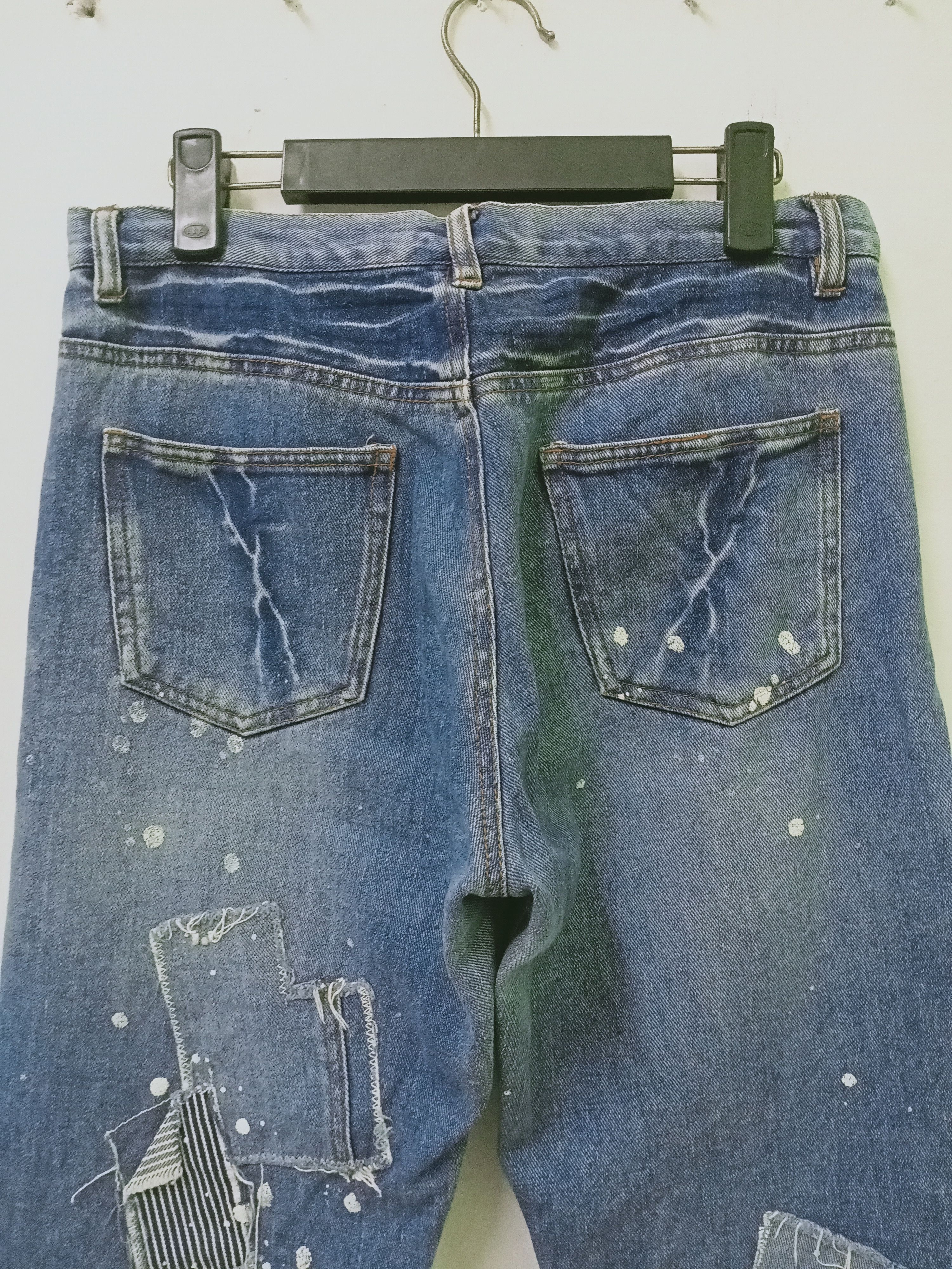 Japanese Brand Japanese Patchwork Paint Splatter Denim Jeans Size US 31 - 9 Thumbnail