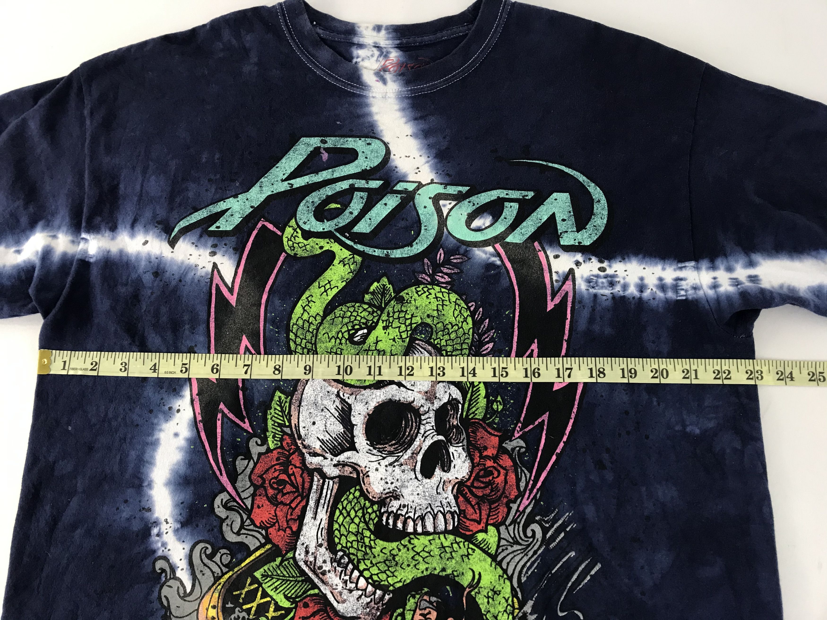 Band Tees Poison Glam Metal Band Skull Snake Rose Bone Spiral Tie Dye Size US XL / EU 56 / 4 - 6 Thumbnail