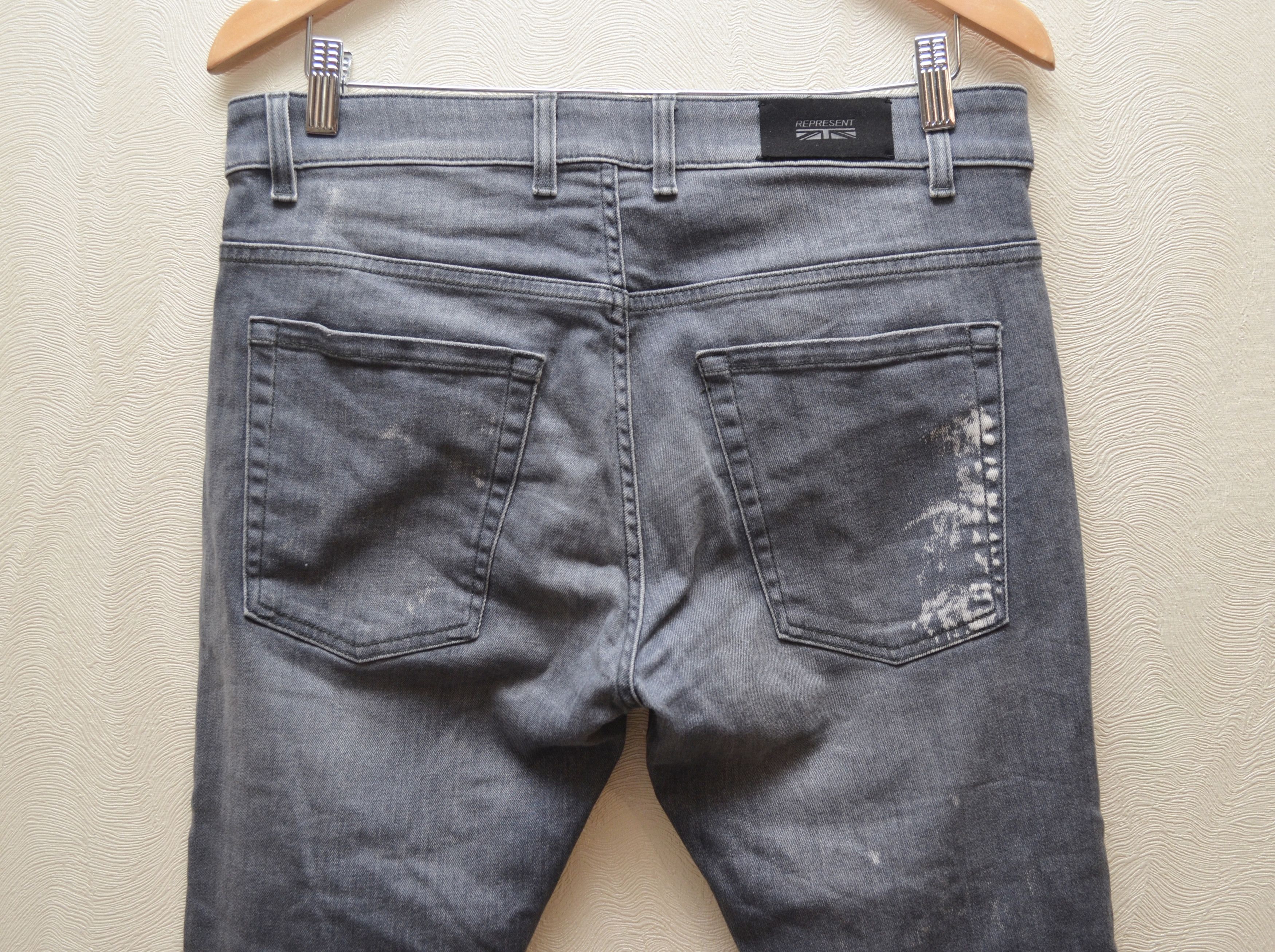 Designer × Represent Clo. Represent Destroyer Denim Grey Stone Jeans Size 32 Size US 32 / EU 48 - 10 Thumbnail