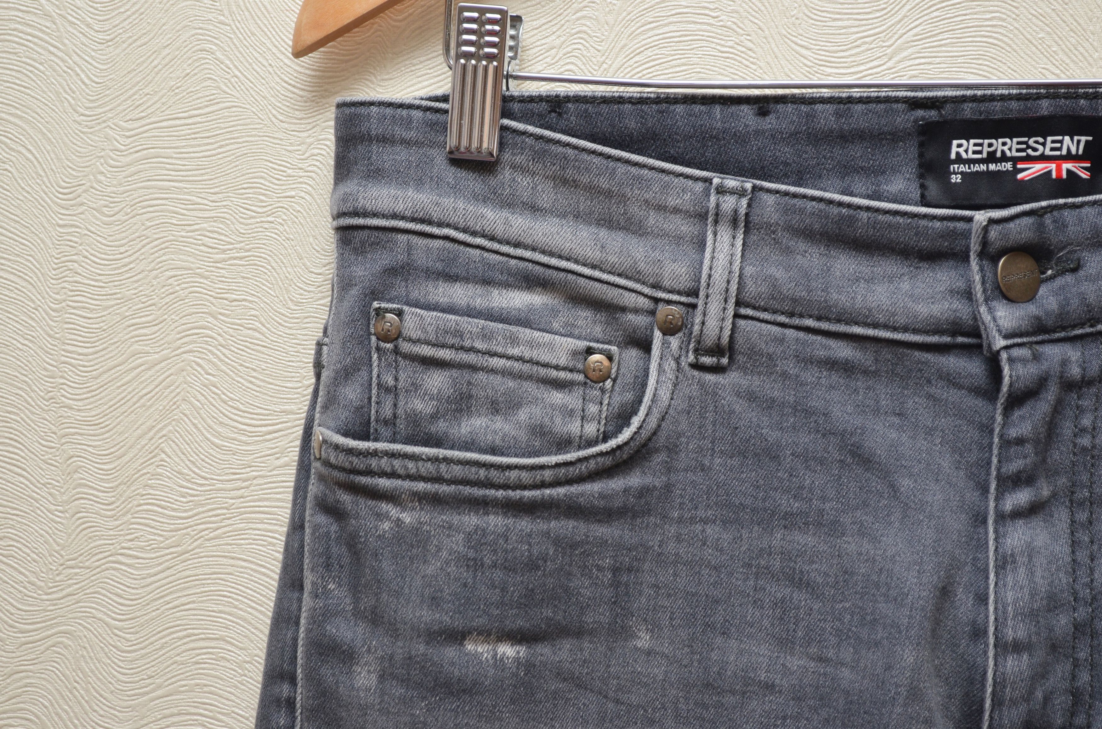 Designer × Represent Clo. Represent Destroyer Denim Grey Stone Jeans Size 32 Size US 32 / EU 48 - 3 Thumbnail