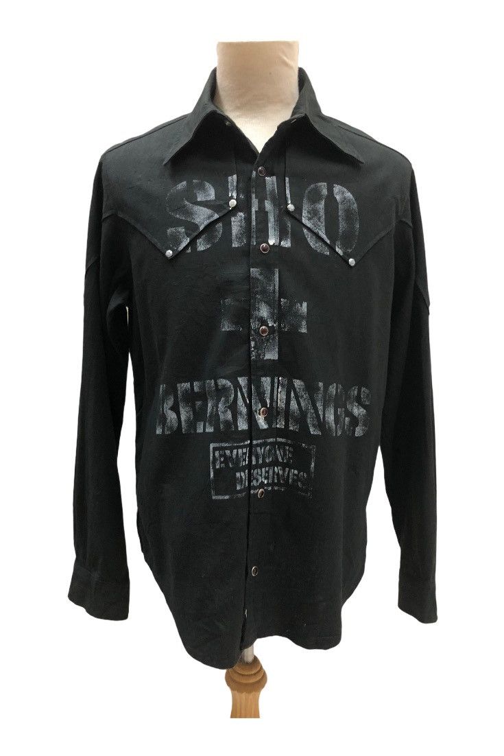 Japanese Brand Berning Sho Longsleeve Shirt
