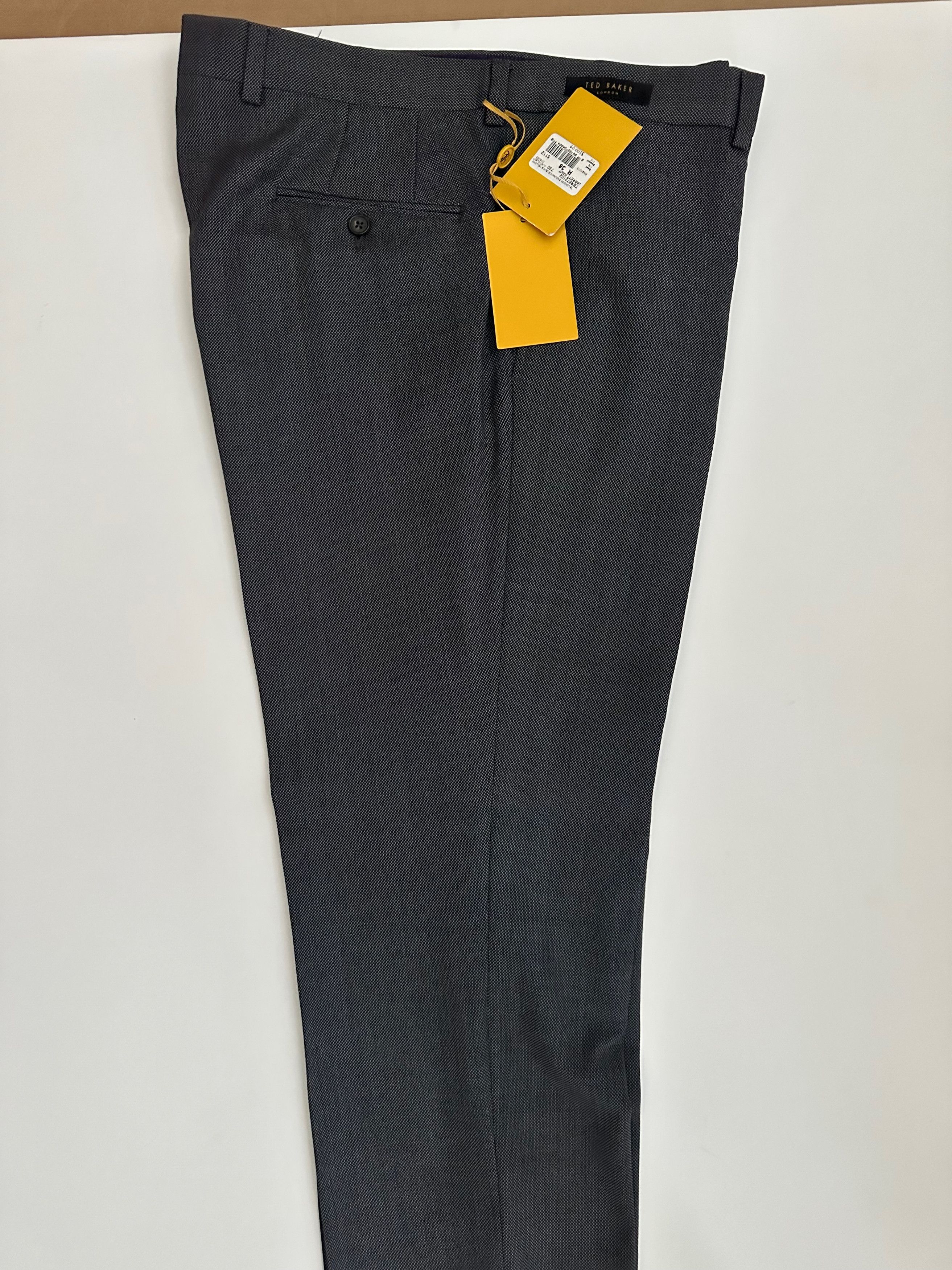 Ted Baker Slim-Fit Wool Pants - Charcoal - Sz 36R - NWT