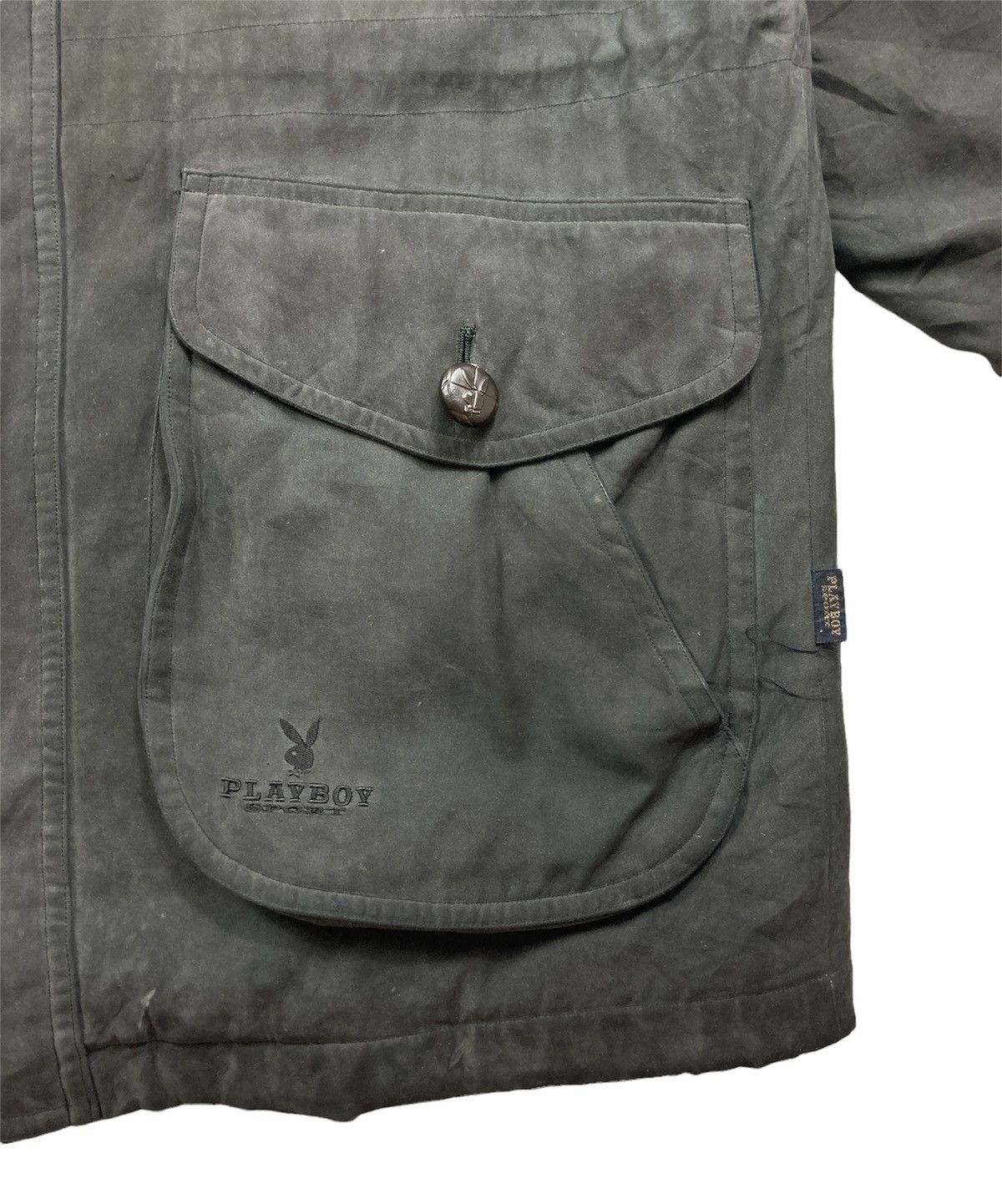 Playboy × Vintage Vintage 90s Playboy Sport Small Logo Jacket Dark Corduroy Size US XL / EU 56 / 4 - 3 Thumbnail