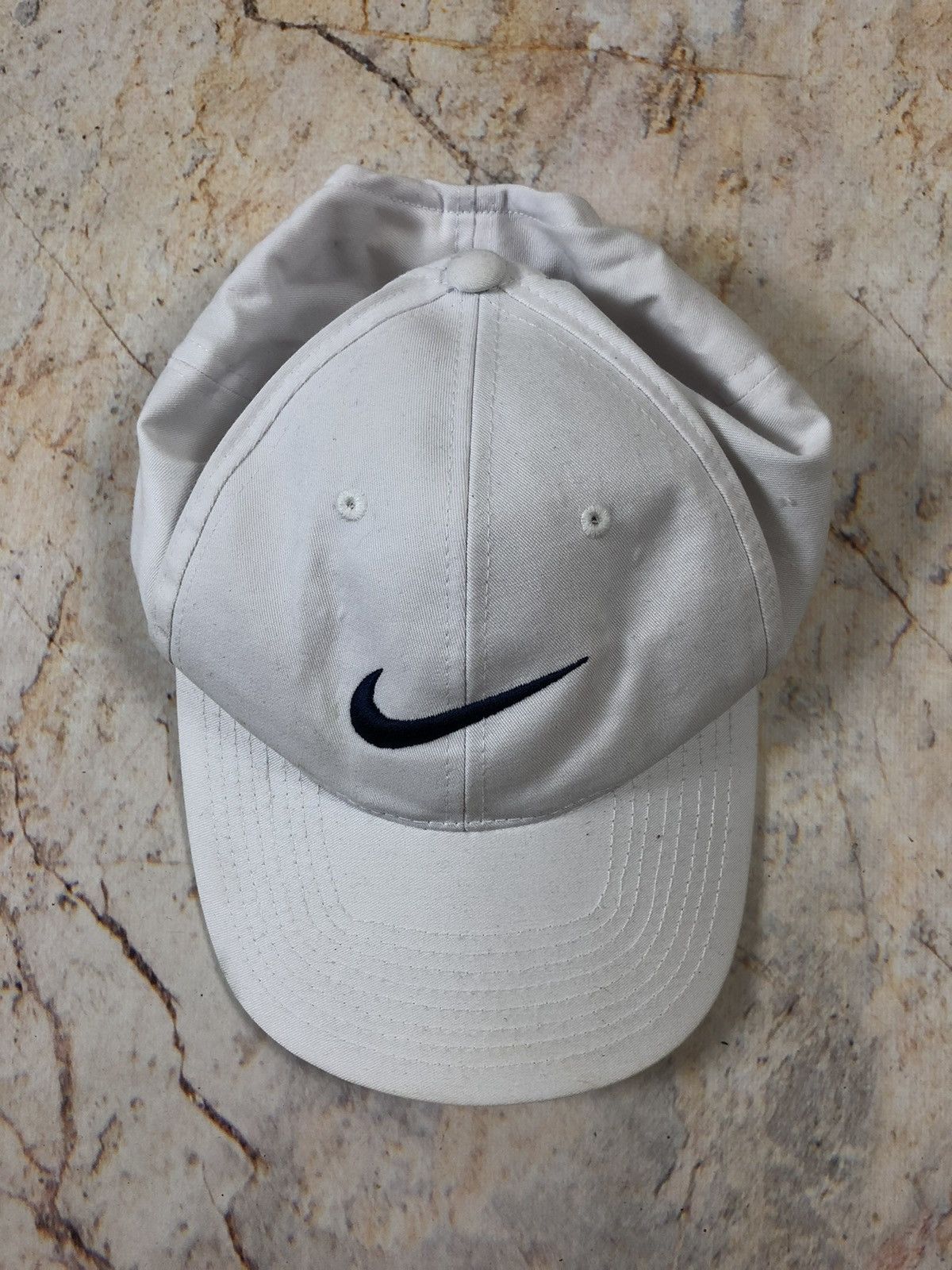 Nike × Vintage Nike vintage white hat cap Size ONE SIZE - 1 Thumbnail