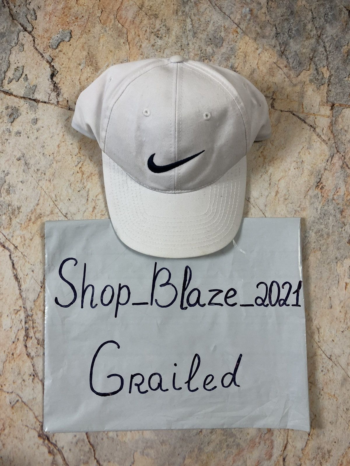 Nike × Vintage Nike vintage white hat cap Size ONE SIZE - 2 Thumbnail