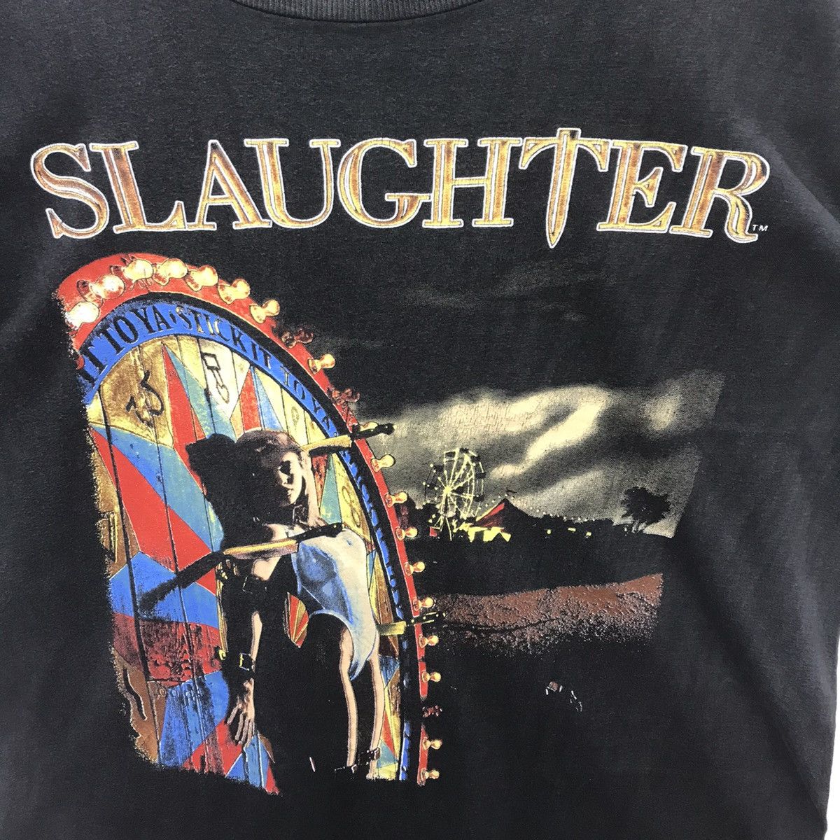 Band Tees × Vintage *Rare!! Vintage Slaughter Album Band Tour Tee Size US L / EU 52-54 / 3 - 5 Thumbnail