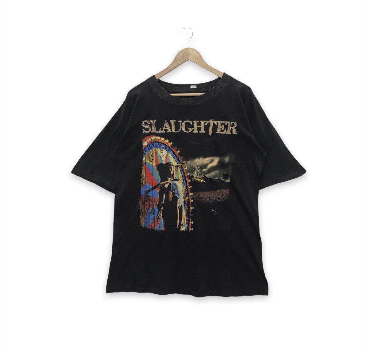Band Tees × Vintage *Rare!! Vintage Slaughter Album Band Tour Tee Size US L / EU 52-54 / 3 - 1 Thumbnail