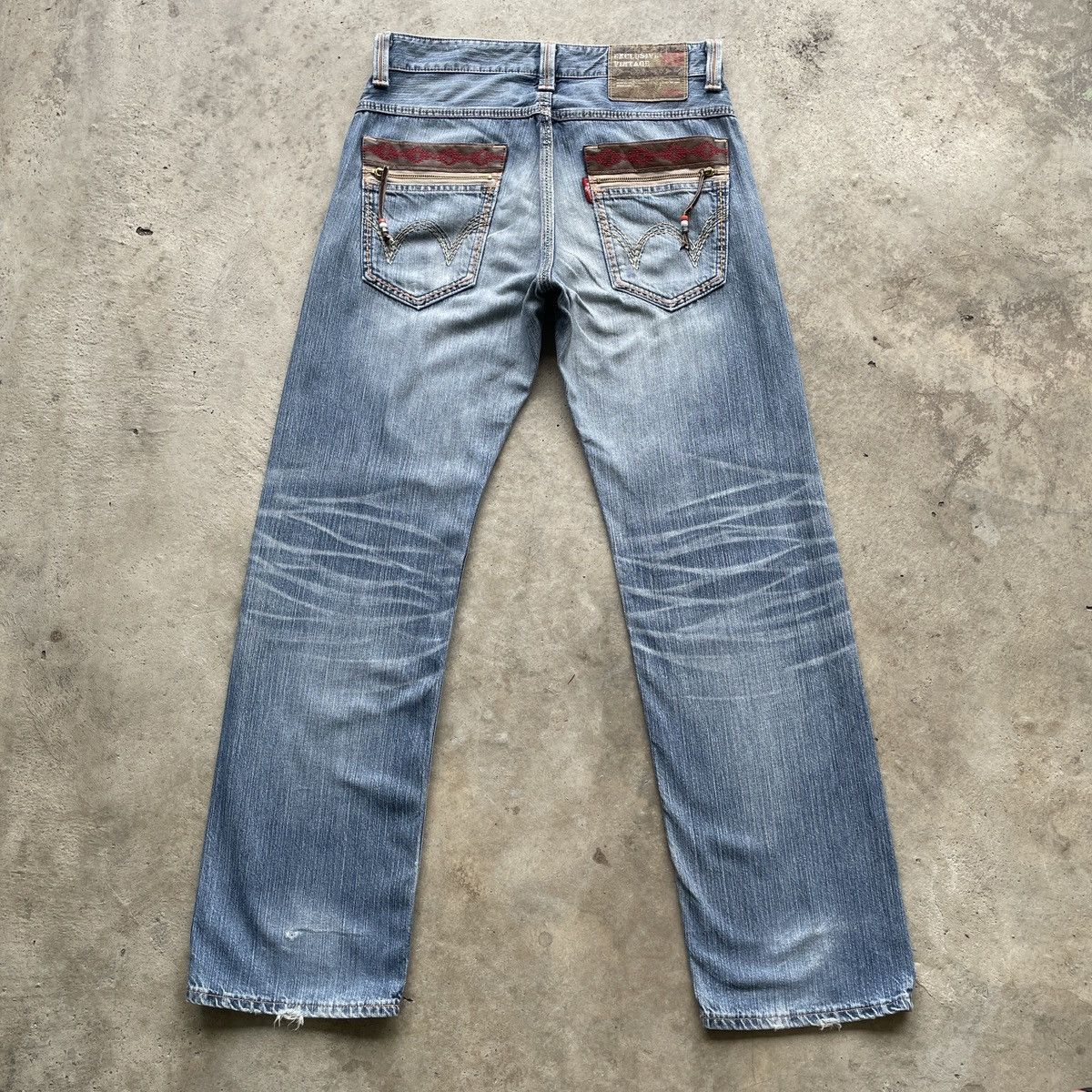 Edwin W33💥 Edwin Exclusive Vintage Faded Denim Jeans Pants Size US 33 - 2 Thumbnail