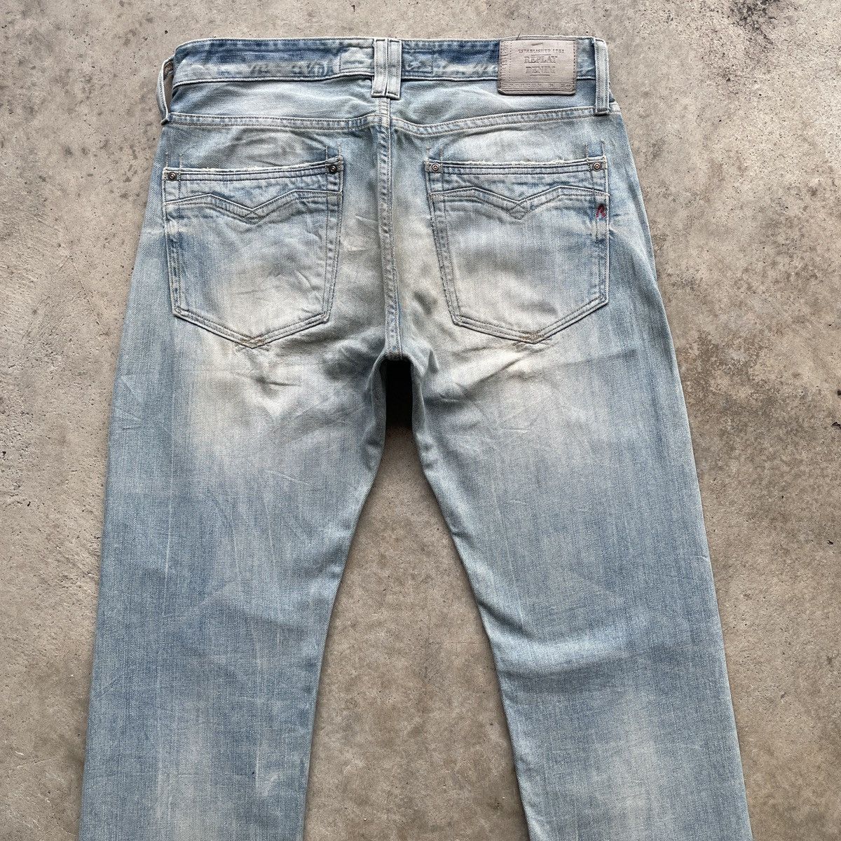 Replay Vintage Replay Faded Washed Distressed Denim Jeans Pants Size US 33 - 12 Thumbnail