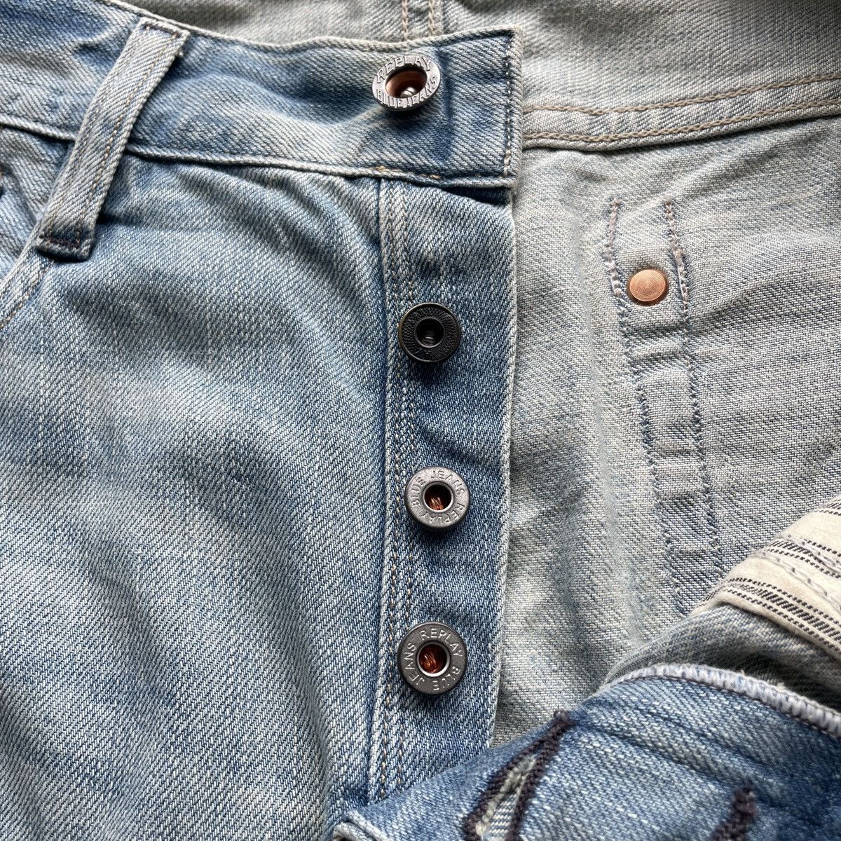 Replay Vintage Replay Faded Washed Distressed Denim Jeans Pants Size US 33 - 8 Thumbnail