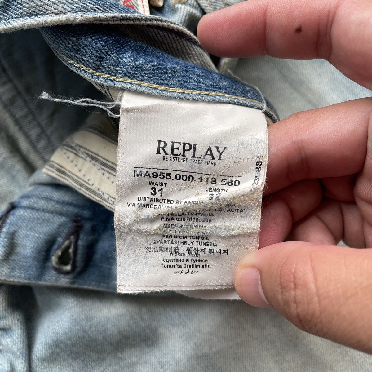 Replay Vintage Replay Faded Washed Distressed Denim Jeans Pants Size US 33 - 9 Thumbnail