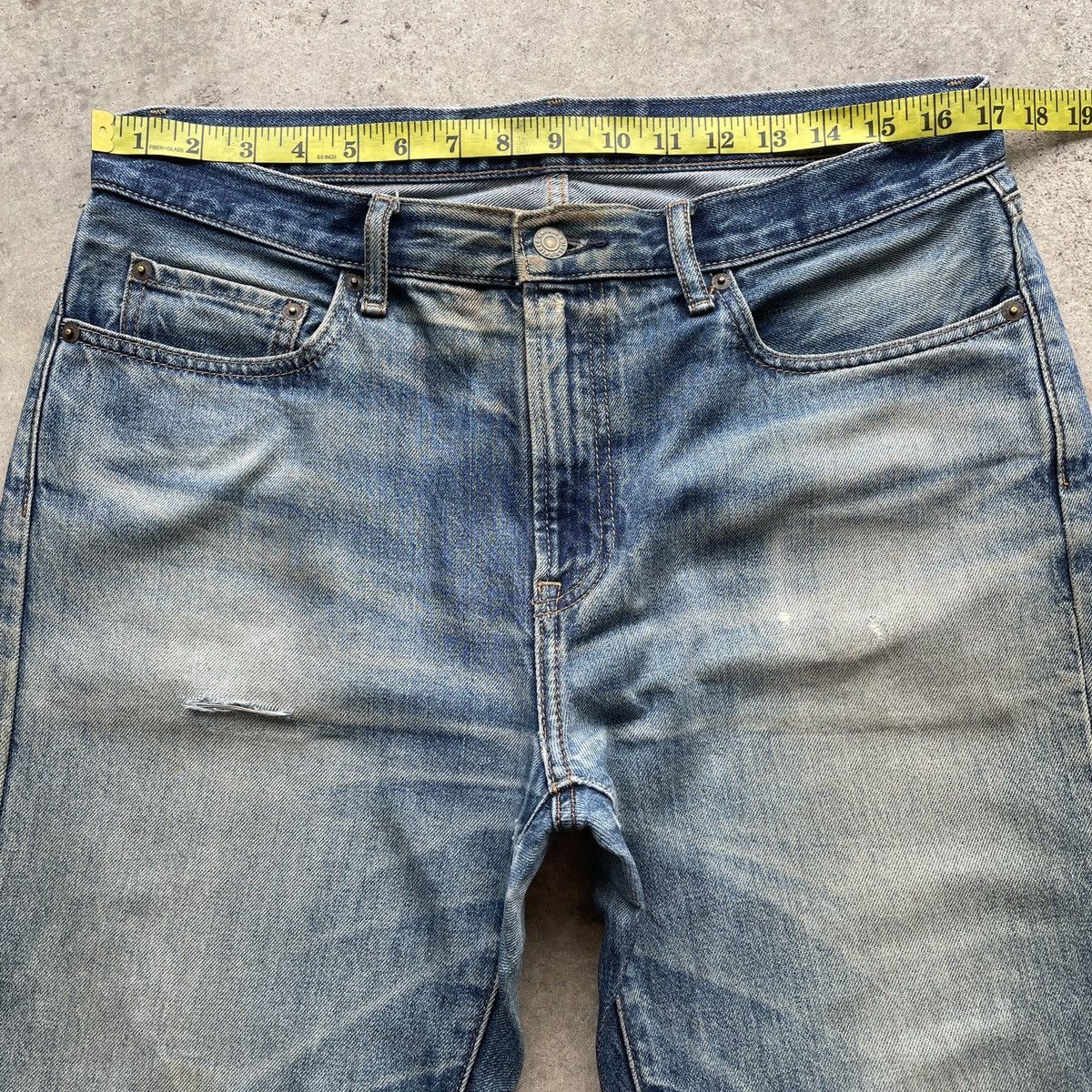 Japanese Brand × Jean × Vintage Vintage Japanese Faded Rusty Washed Denim Jeans Pants W34 Size US 34 / EU 50 - 6 Thumbnail