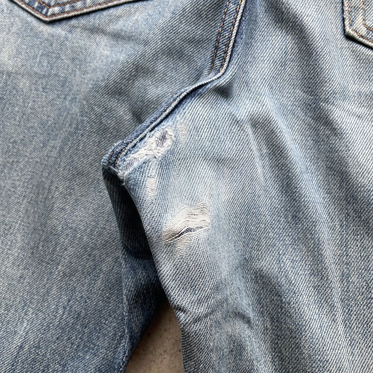 Japanese Brand × Jean × Vintage Vintage Japanese Faded Rusty Washed Denim Jeans Pants W34 Size US 34 / EU 50 - 9 Thumbnail