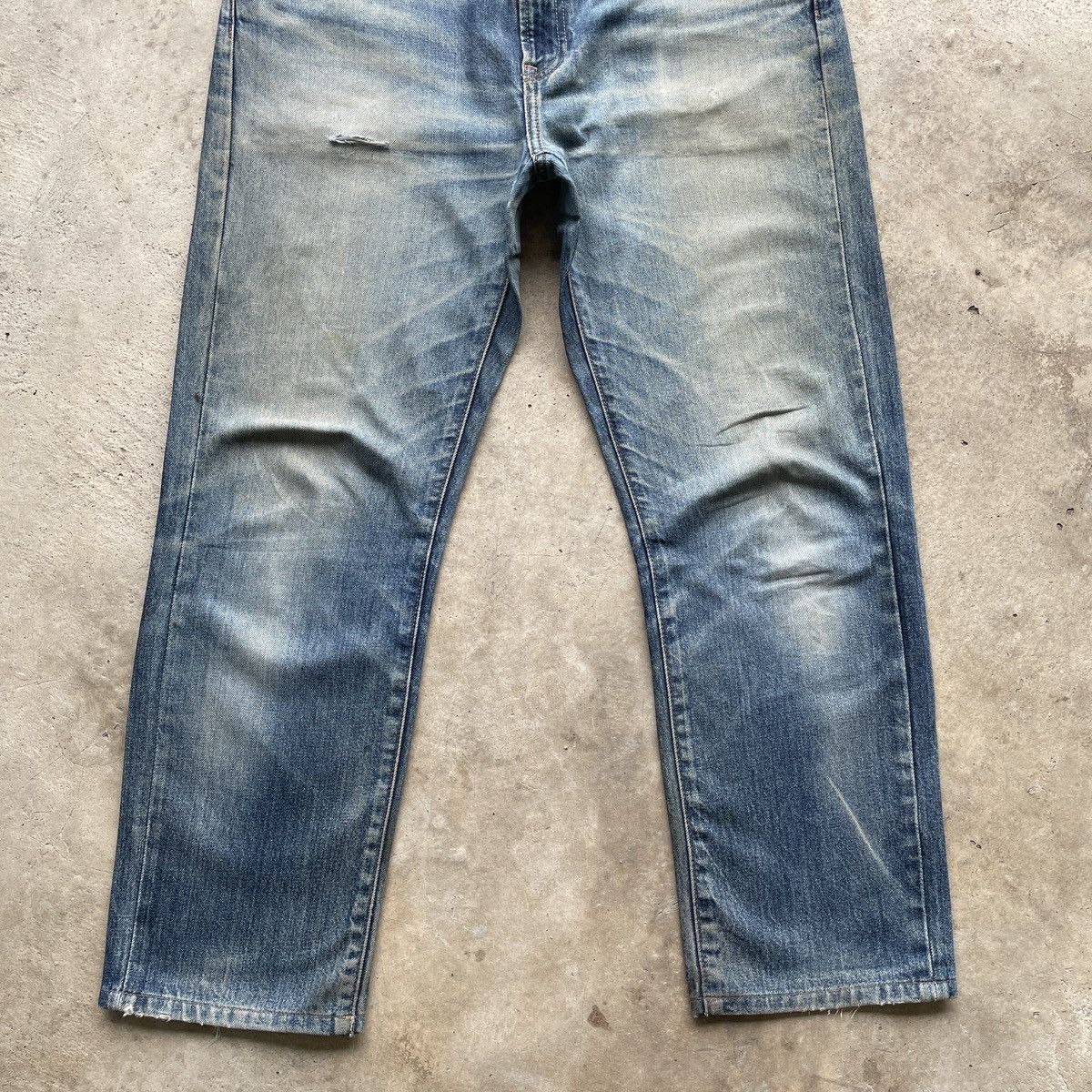Japanese Brand × Jean × Vintage Vintage Japanese Faded Rusty Washed Denim Jeans Pants W34 Size US 34 / EU 50 - 4 Thumbnail