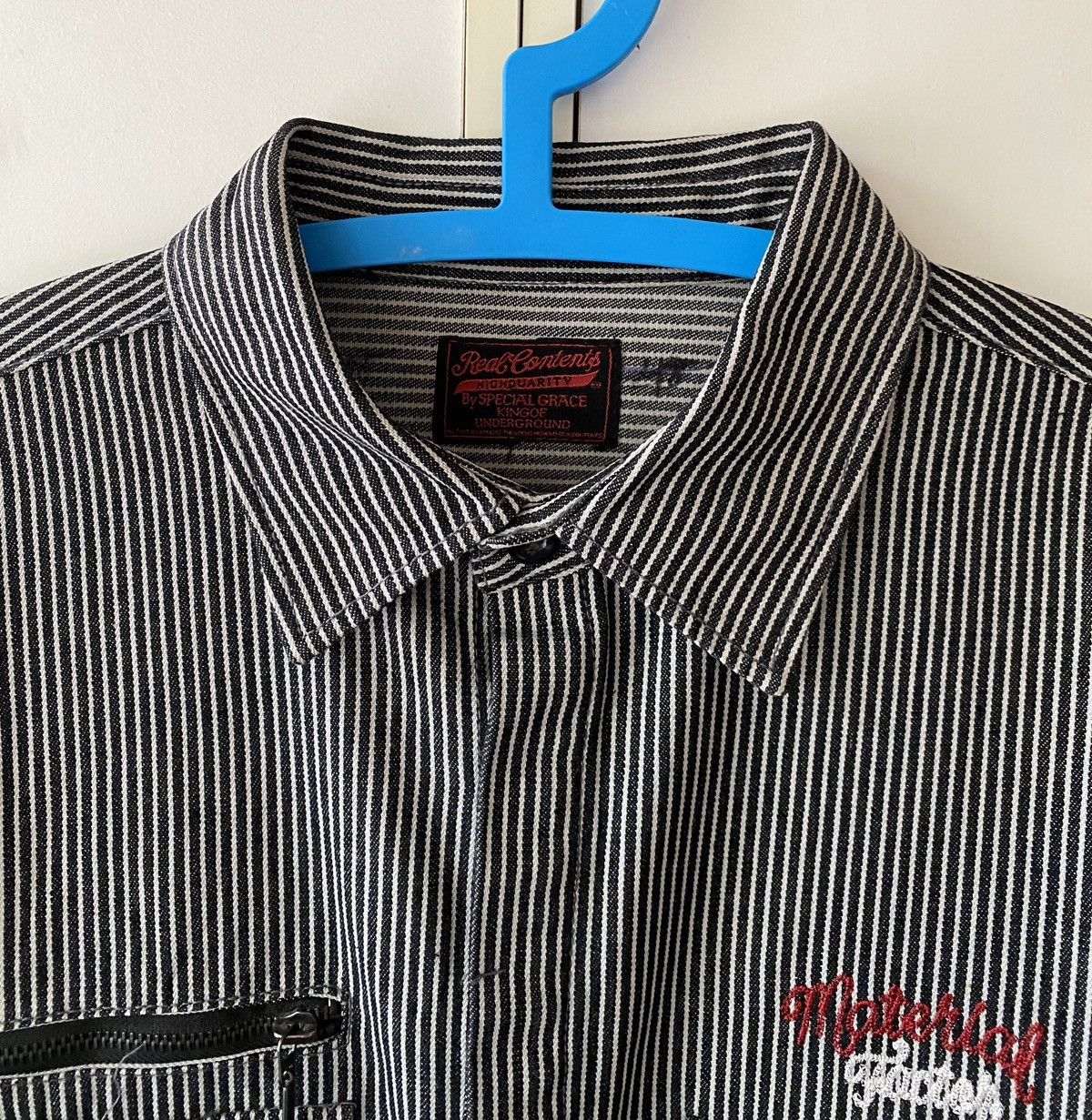 Japanese Brand REAL CONTENTS HICKORY CHORE JACKET Size US XL / EU 56 / 4 - 2 Thumbnail