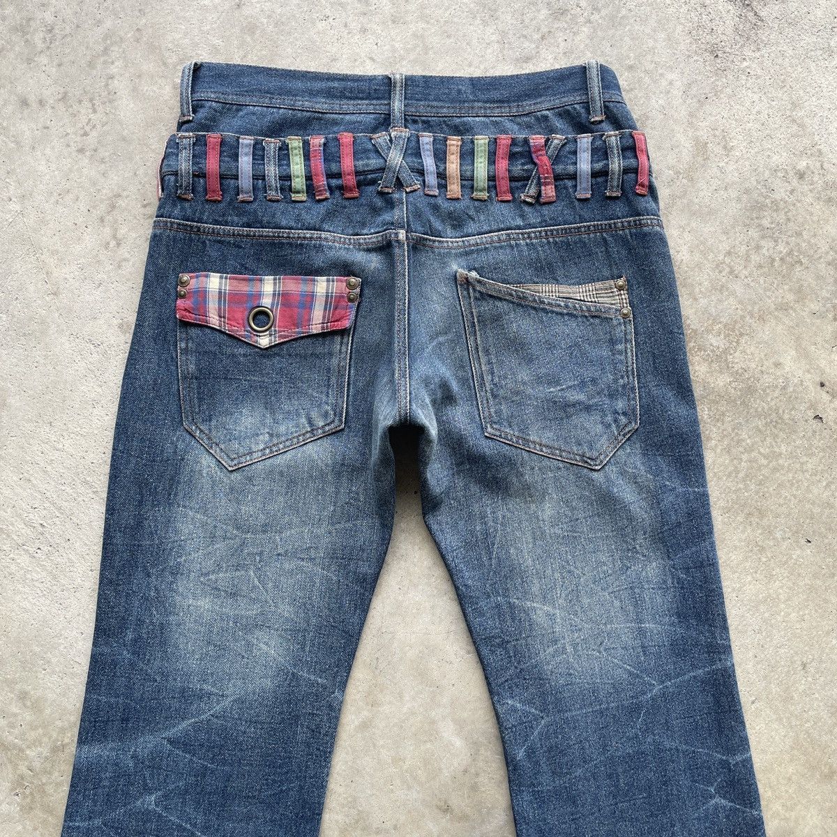 Japanese Brand W32🔥 Double Focus Faded Double Waist Jeans Denim Pants Size US 32 / EU 48 - 10 Thumbnail