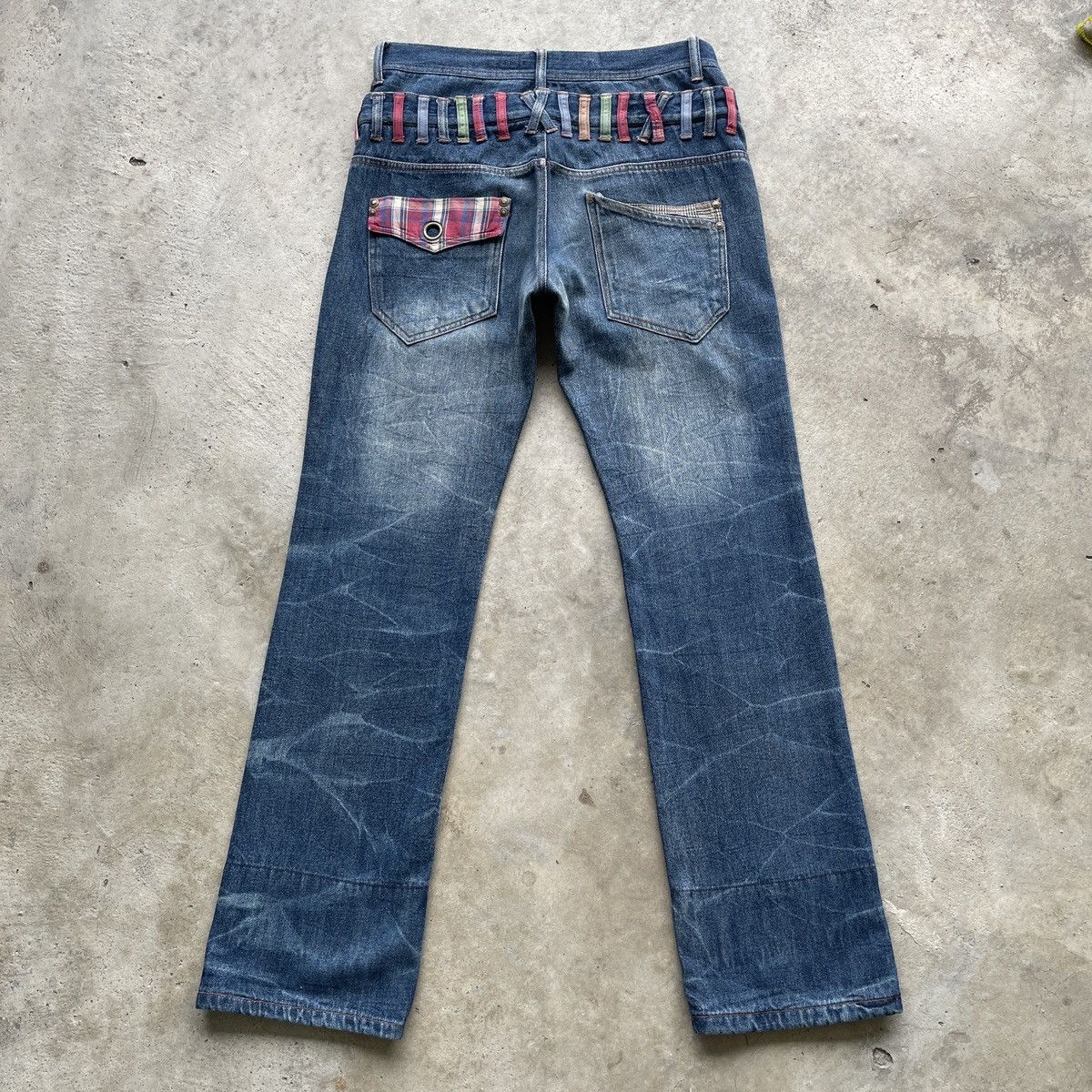 Japanese Brand W32🔥 Double Focus Faded Double Waist Jeans Denim Pants Size US 32 / EU 48 - 11 Thumbnail