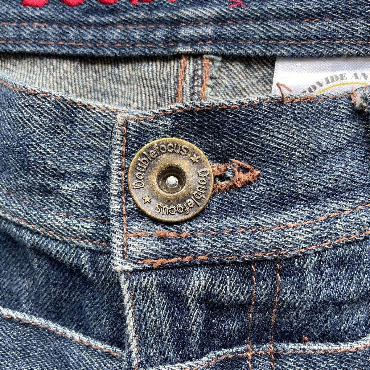 Japanese Brand W32🔥 Double Focus Faded Double Waist Jeans Denim Pants Size US 32 / EU 48 - 6 Thumbnail