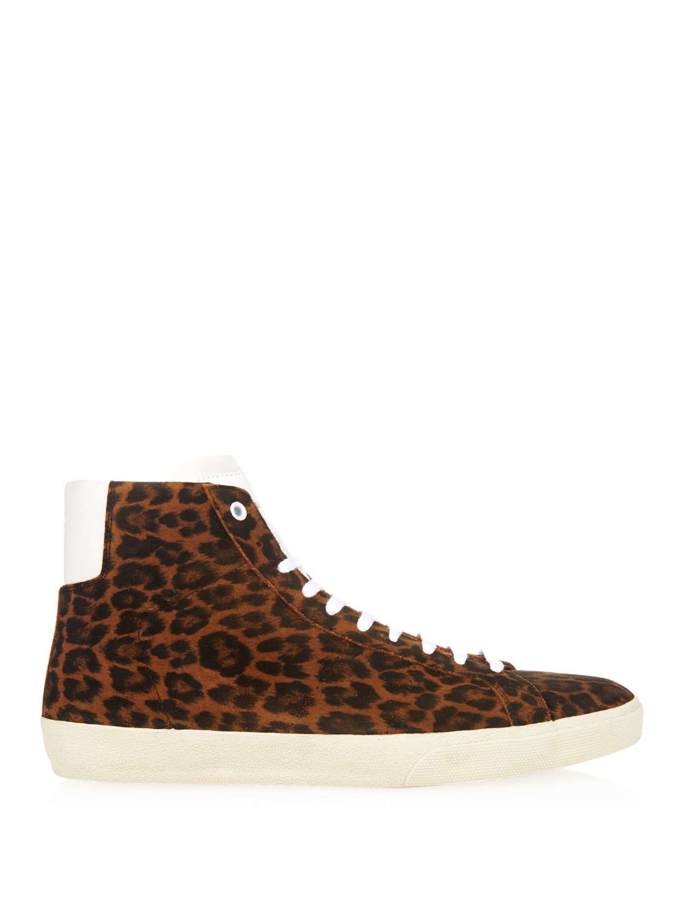 Saint Laurent Leopard-print High-top Sneakers