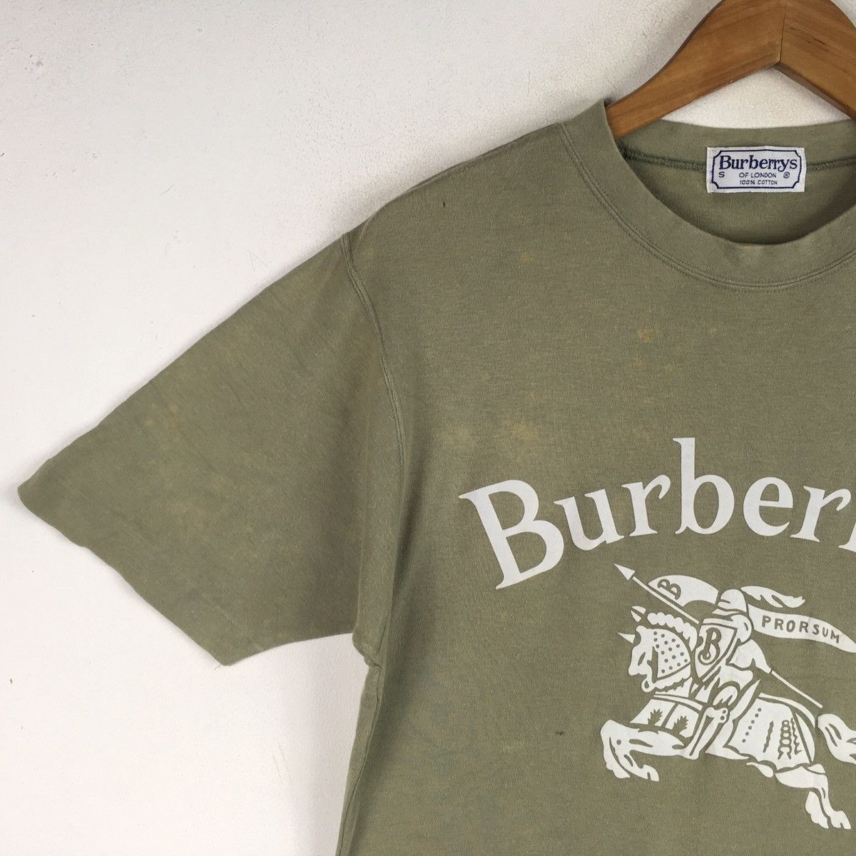 Burberry × Vintage VINTAGE BURBERRYS OF LONDON BIG LOGO T-SHIRT Size US XS / EU 42 / 0 - 6 Thumbnail
