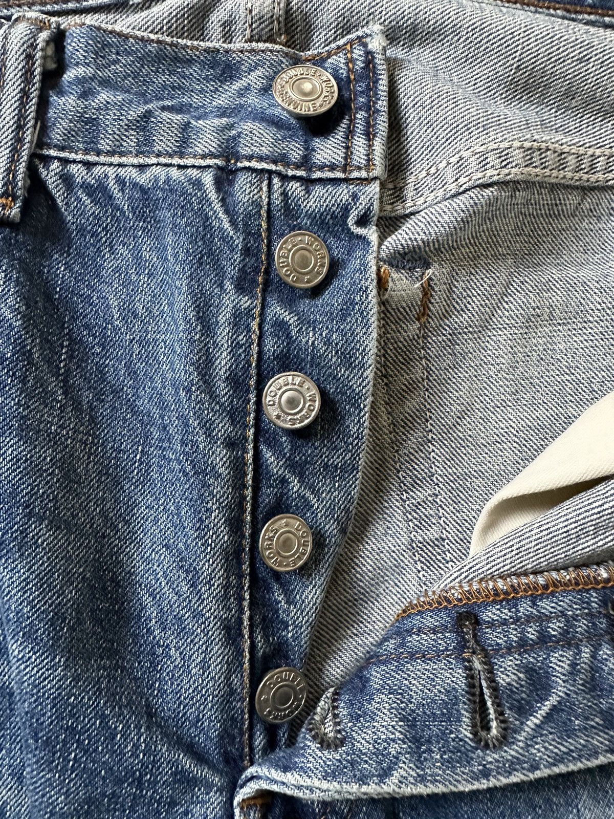 Warehouse & Co. Doubleworks Japan (Warehouse Co.) reworked distressed jeans Size US 30 / EU 46 - 13 Thumbnail