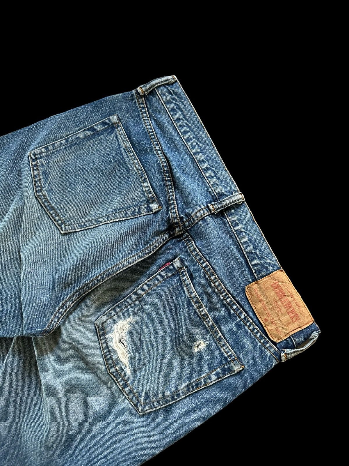 Warehouse & Co. Doubleworks Japan (Warehouse Co.) reworked distressed jeans Size US 30 / EU 46 - 8 Thumbnail