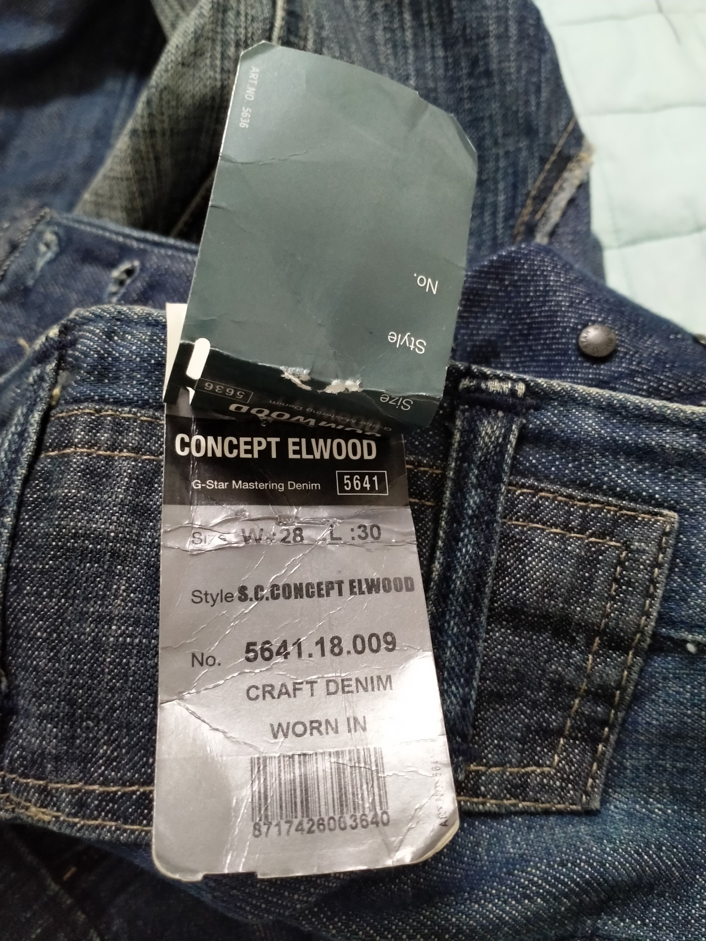 G-Star G STAR RAW DENIM JEANS CONCEPT ELWOOD Size US 30 / EU 46 - 24 Thumbnail