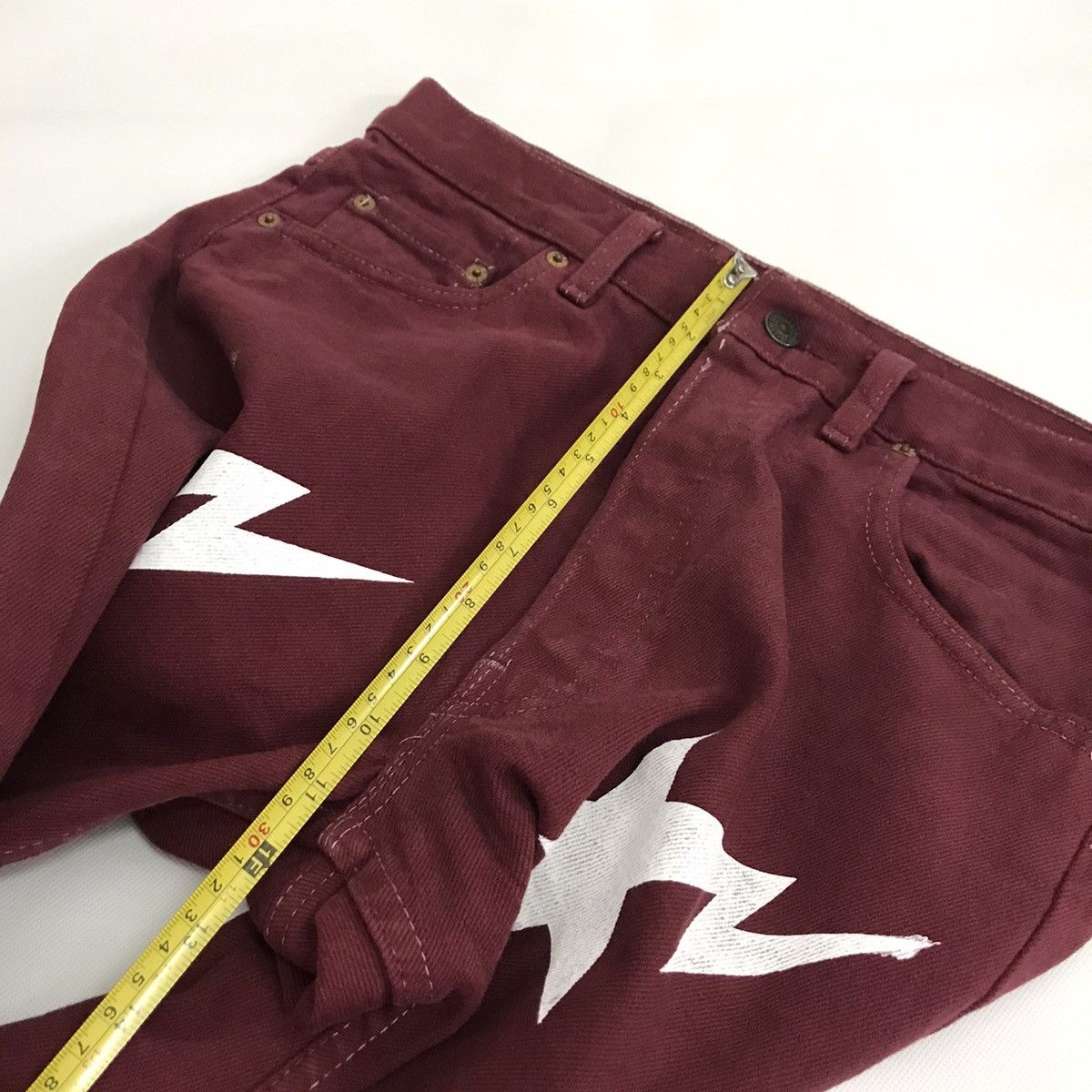 Levi's × Levi's Vintage Clothing NEED GONE🔥Levi’s 501 Red denim custom Starts ✨art pant Size US 30 / EU 46 - 9 Thumbnail