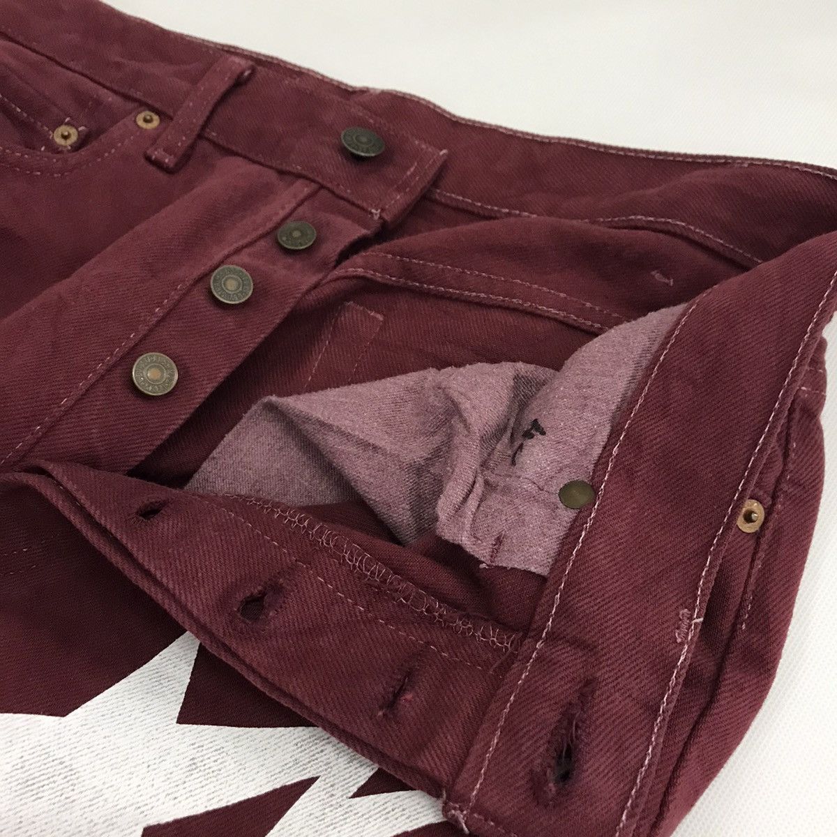 Levi's × Levi's Vintage Clothing NEED GONE🔥Levi’s 501 Red denim custom Starts ✨art pant Size US 30 / EU 46 - 14 Thumbnail