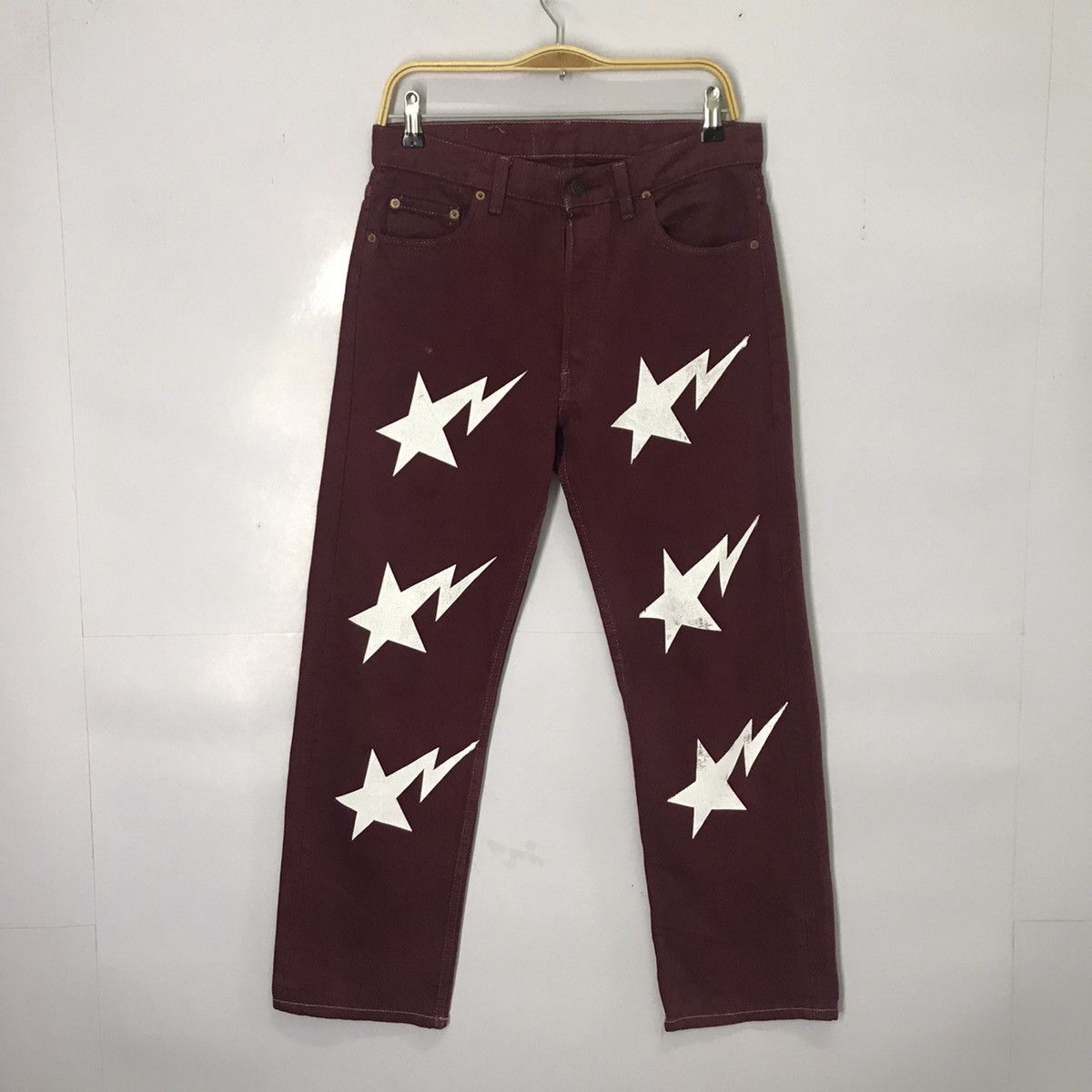 Levi's × Levi's Vintage Clothing NEED GONE🔥Levi’s 501 Red denim custom Starts ✨art pant Size US 30 / EU 46 - 2 Thumbnail