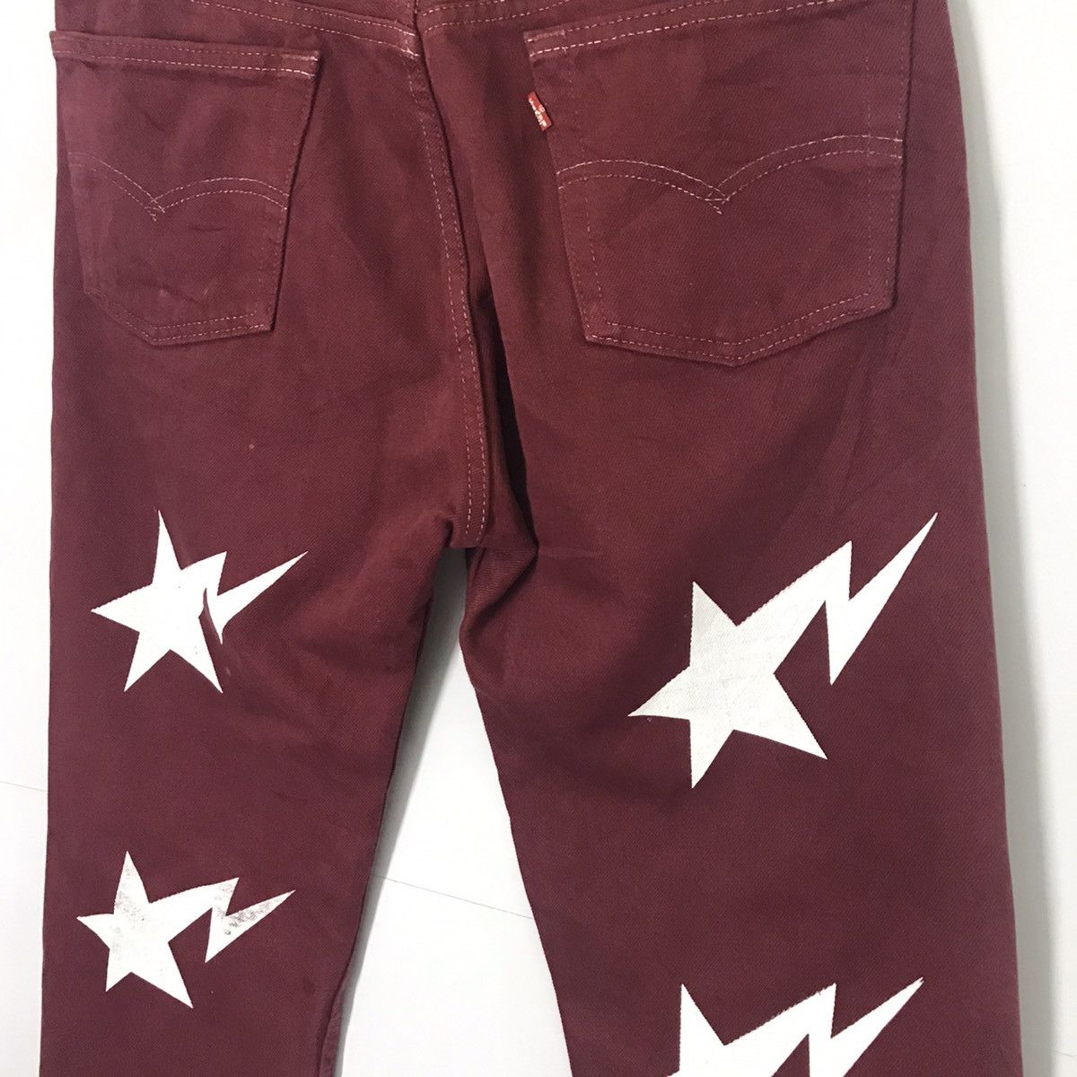 Levi's × Levi's Vintage Clothing NEED GONE🔥Levi’s 501 Red denim custom Starts ✨art pant Size US 30 / EU 46 - 7 Thumbnail