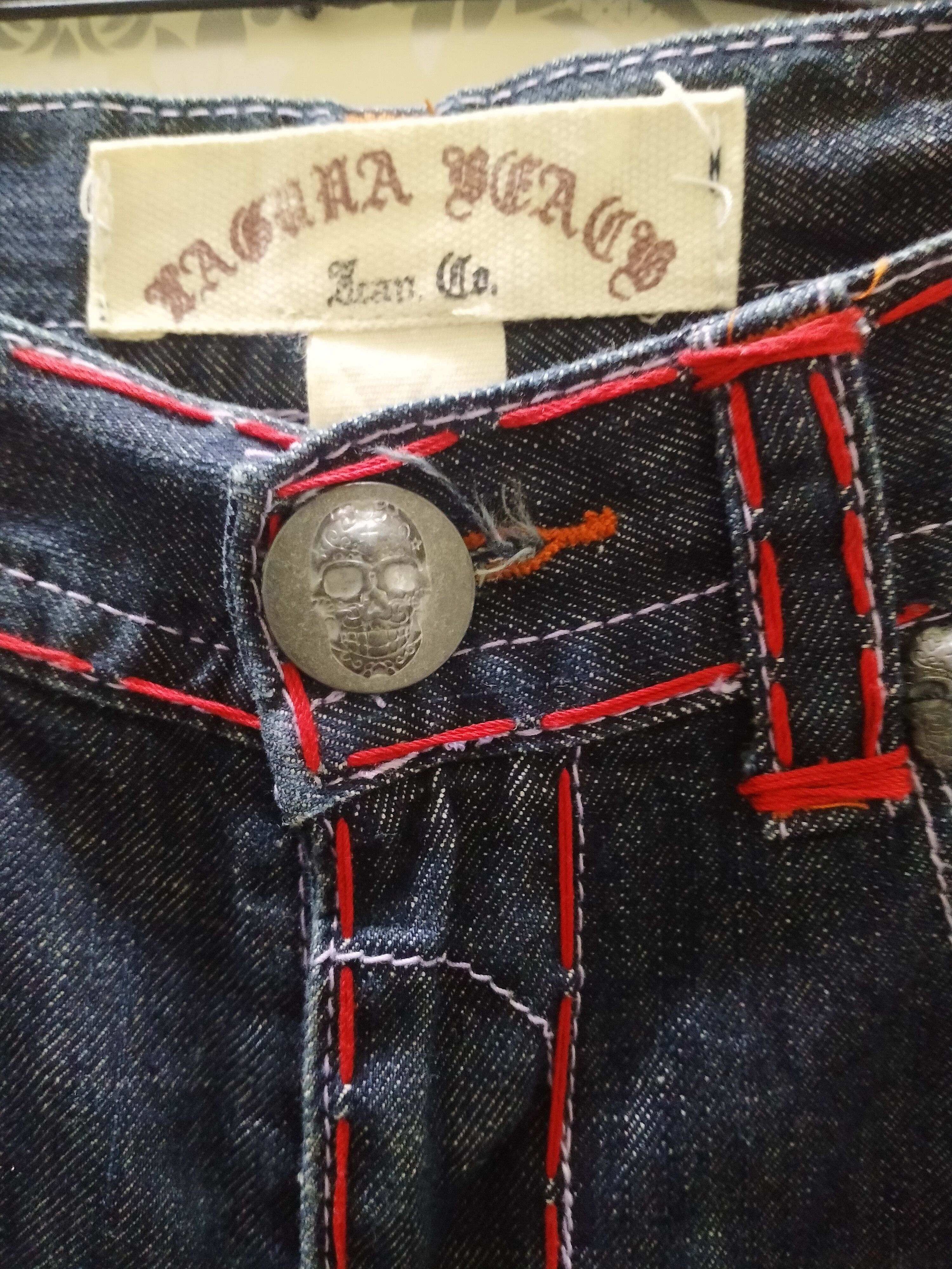 Other LAGUNA BEACH JEANS/MASTER MIND DESIGNER BIG LOGO BACK Size US 31 - 12 Thumbnail