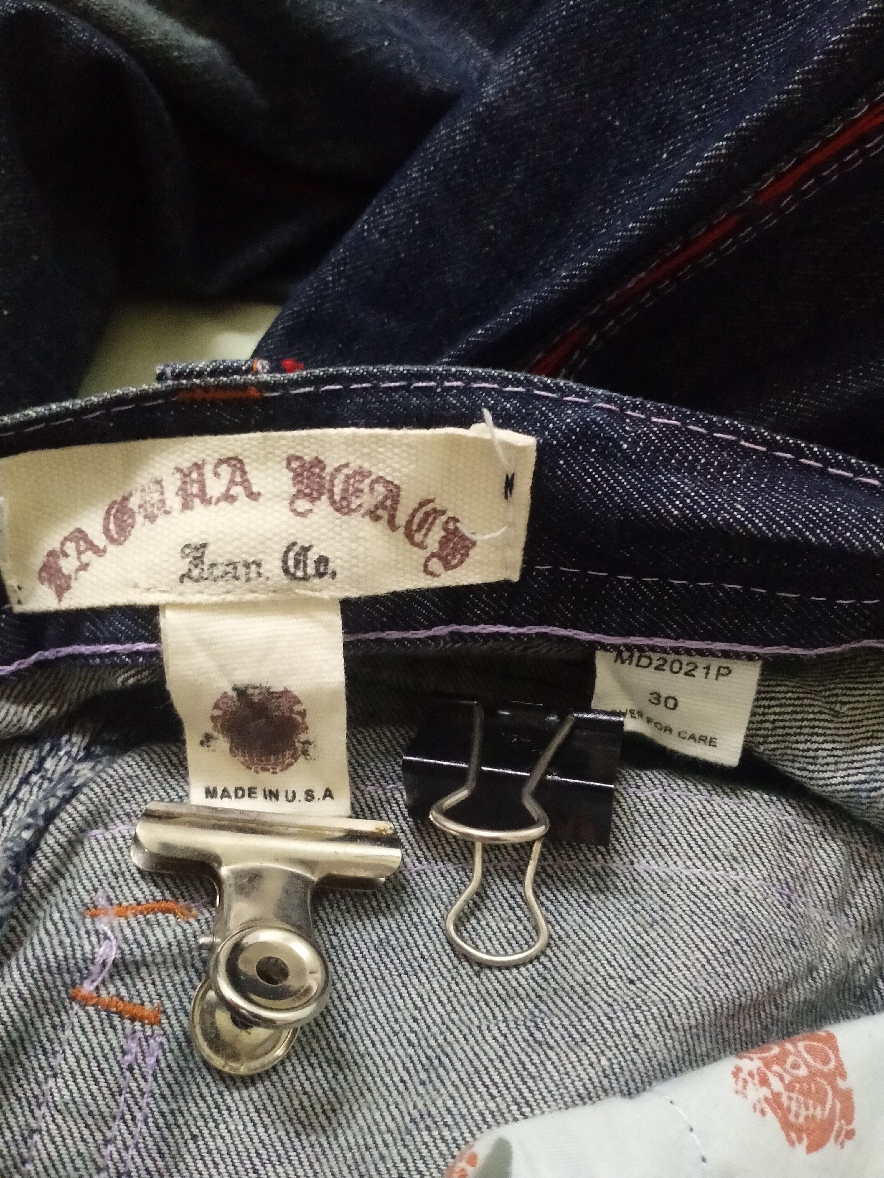 Other LAGUNA BEACH JEANS/MASTER MIND DESIGNER BIG LOGO BACK Size US 31 - 17 Thumbnail