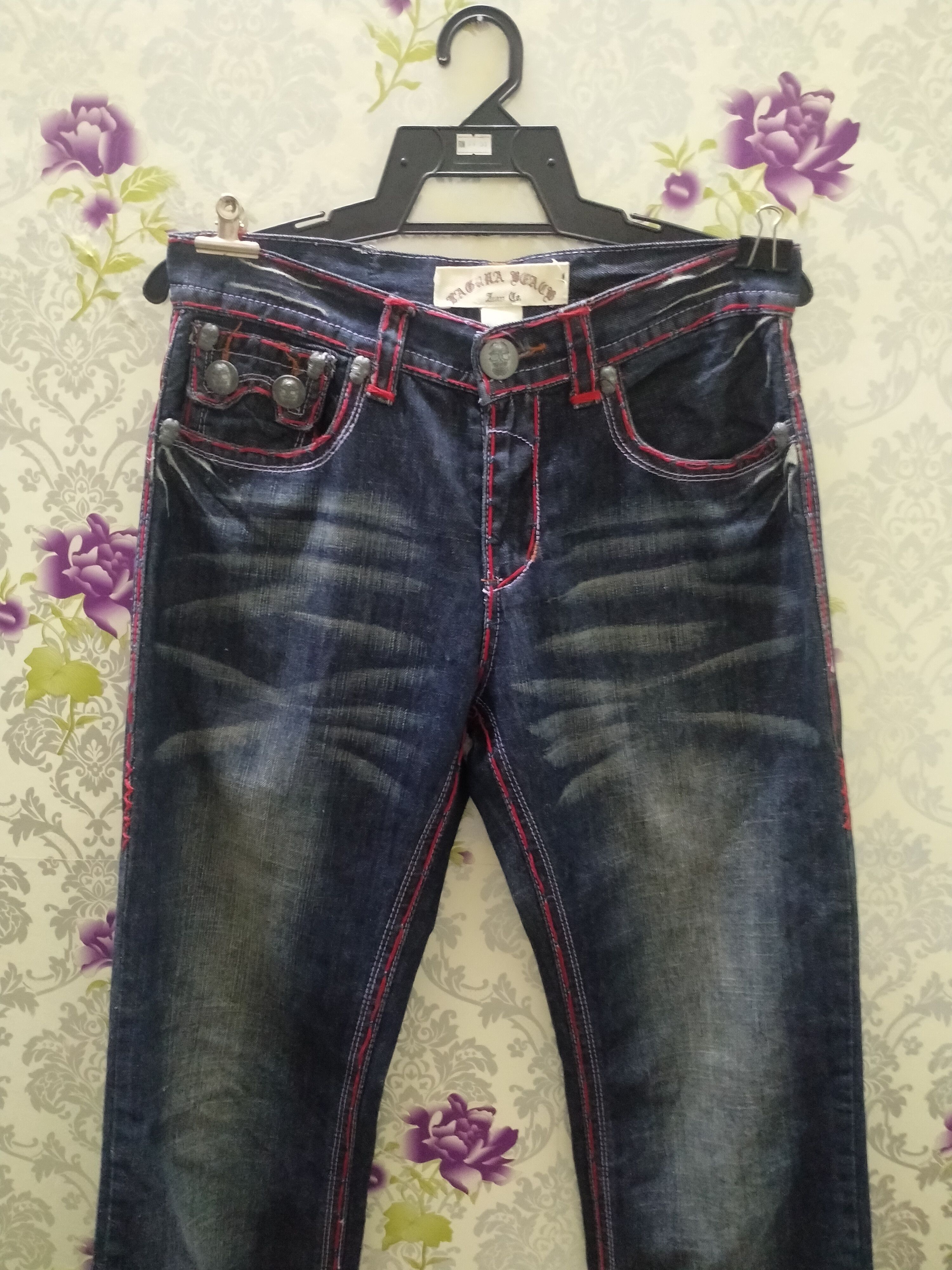 Other LAGUNA BEACH JEANS/MASTER MIND DESIGNER BIG LOGO BACK Size US 31 - 6 Thumbnail