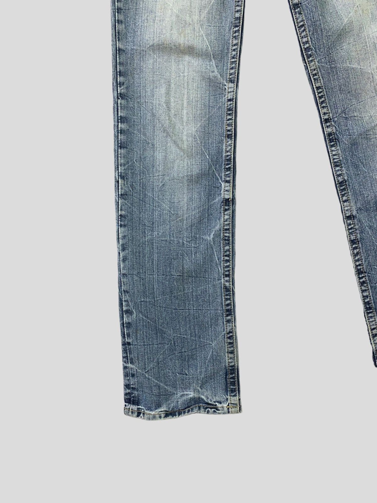 Japanese Brand ORIGINAL JEANS Patches & Print Acid Wash Low Waist Denim Size US 30 / EU 46 - 6 Thumbnail