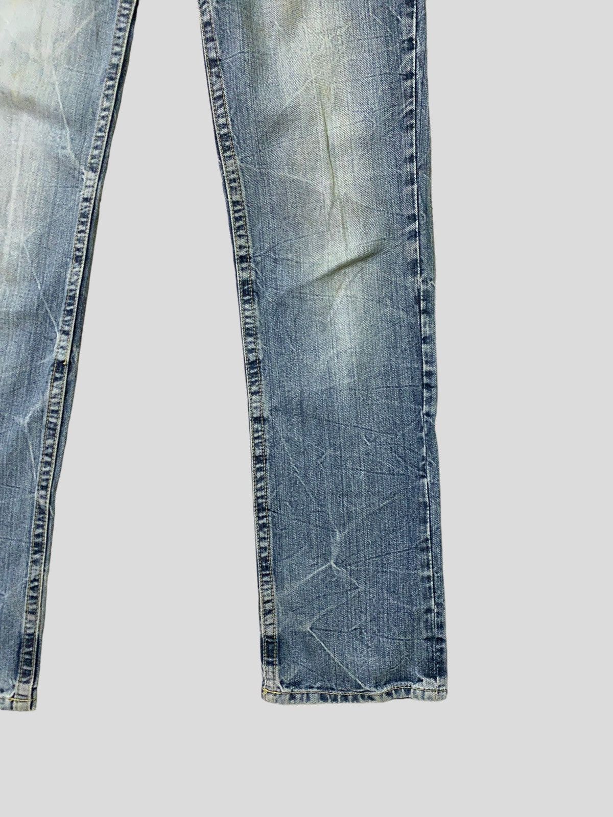 Japanese Brand ORIGINAL JEANS Patches & Print Acid Wash Low Waist Denim Size US 30 / EU 46 - 7 Thumbnail