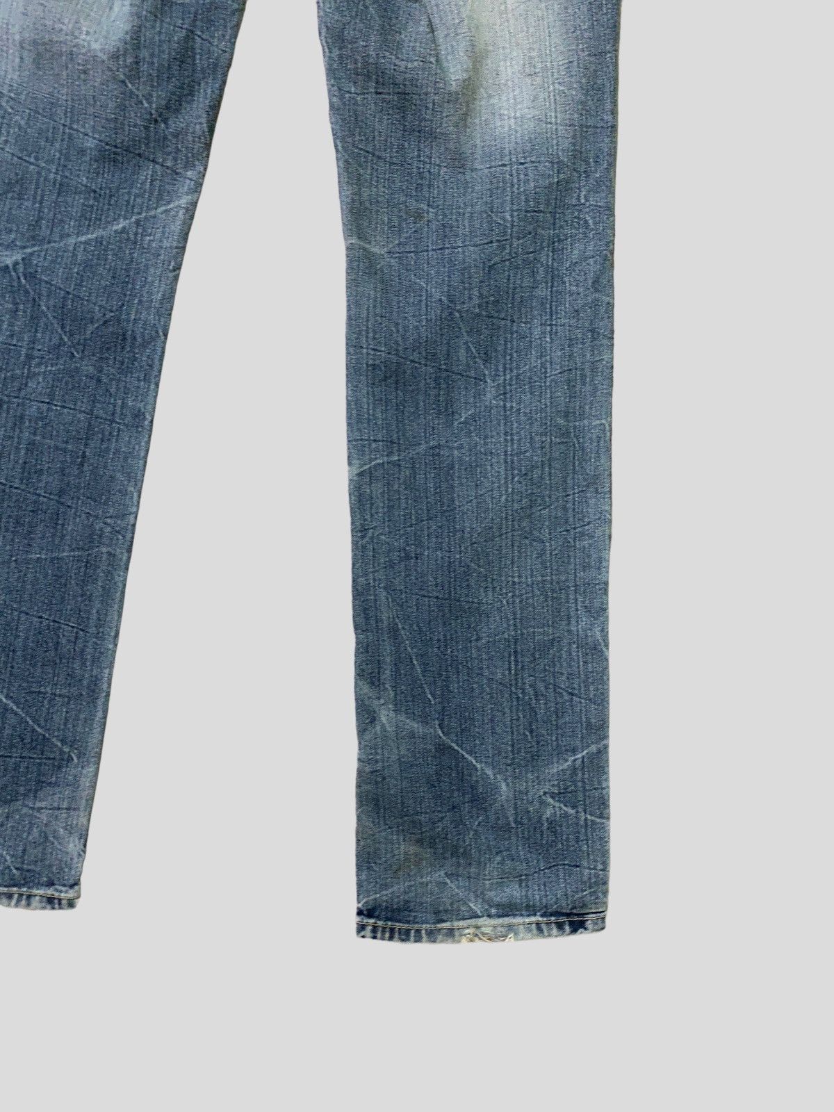 Japanese Brand ORIGINAL JEANS Patches & Print Acid Wash Low Waist Denim Size US 30 / EU 46 - 13 Thumbnail