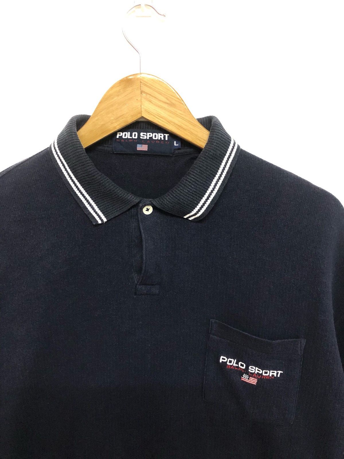 Polo Ralph Lauren × Vintage Vintage Polo Sport Long Sleeve Size US L / EU 52-54 / 3 - 3 Thumbnail