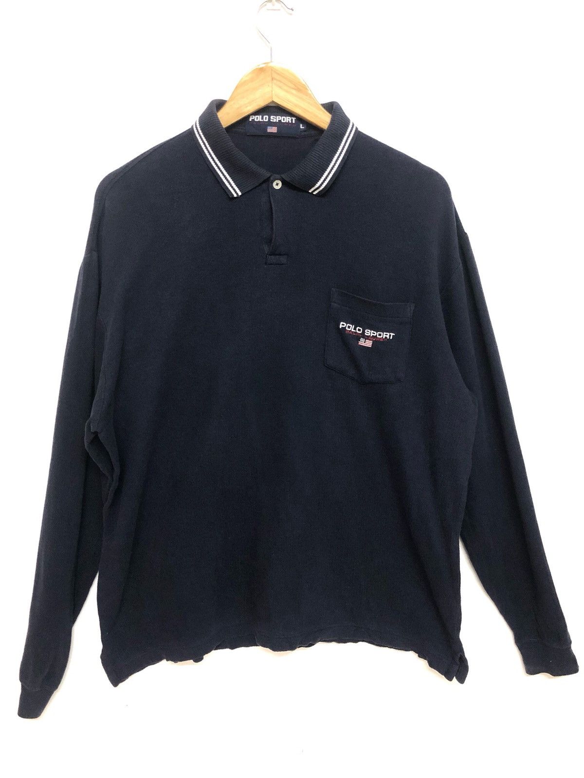 Polo Ralph Lauren × Vintage Vintage Polo Sport Long Sleeve Size US L / EU 52-54 / 3 - 1 Thumbnail