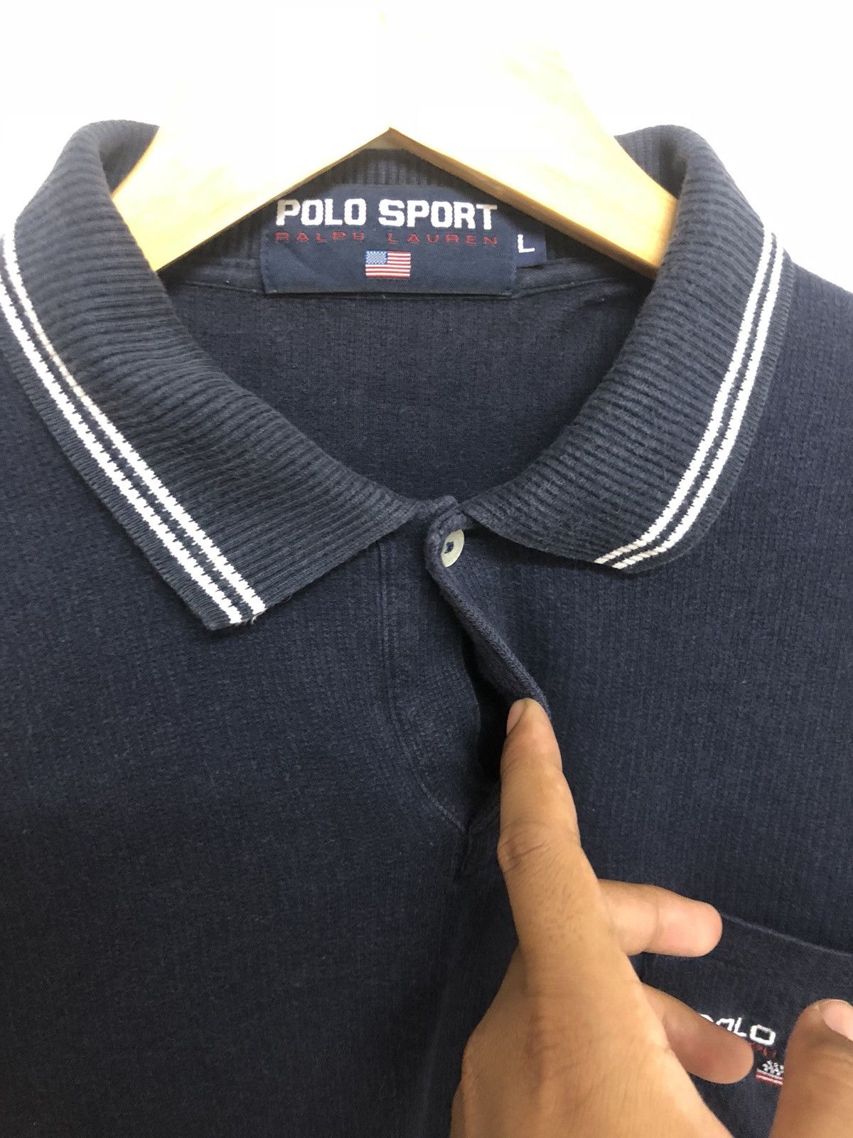 Polo Ralph Lauren × Vintage Vintage Polo Sport Long Sleeve Size US L / EU 52-54 / 3 - 4 Thumbnail