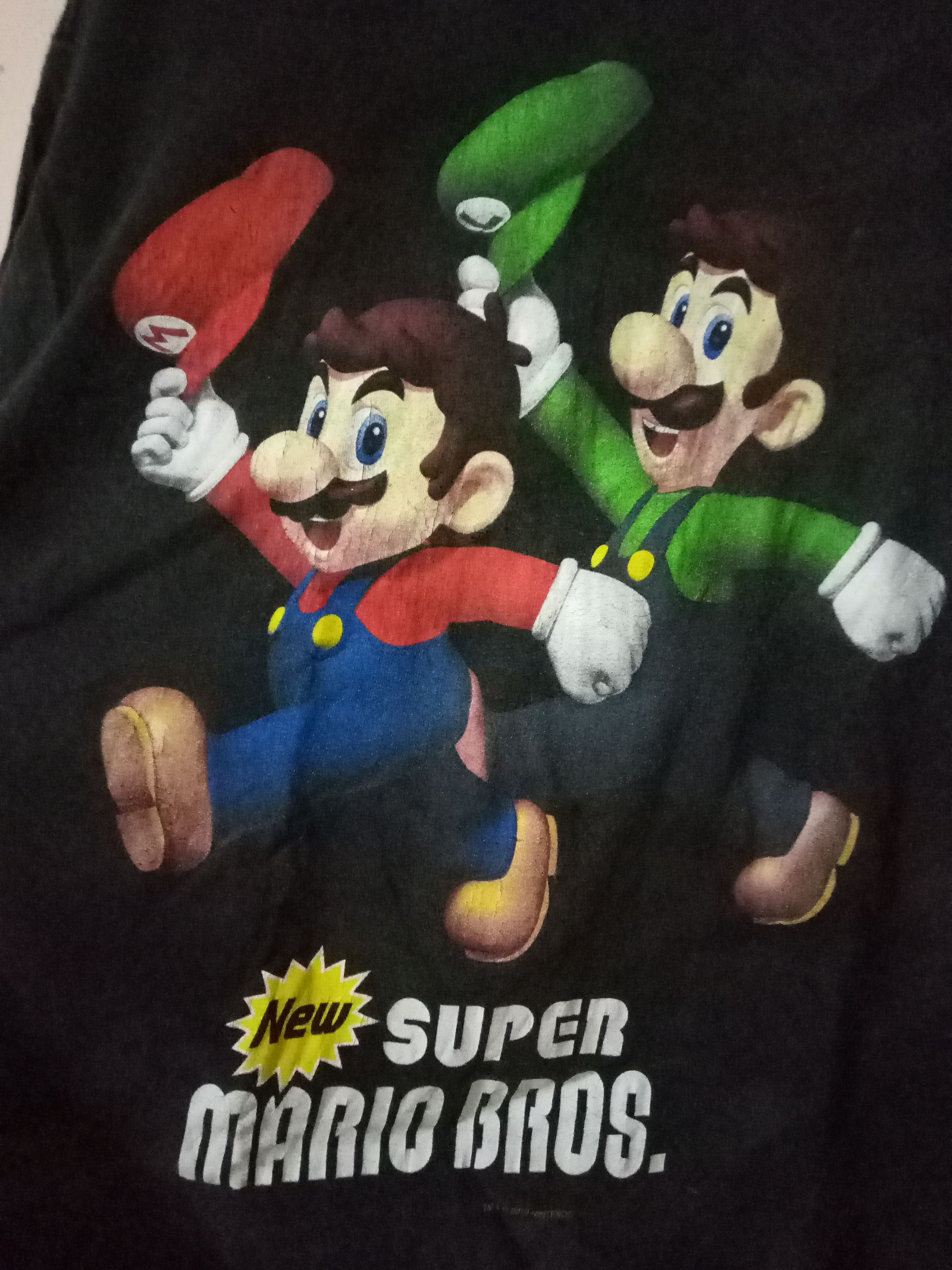 Nintendo Vintage Mario Bros Nintendo Distressed Faded 2010 Size US L / EU 52-54 / 3 - 3 Thumbnail