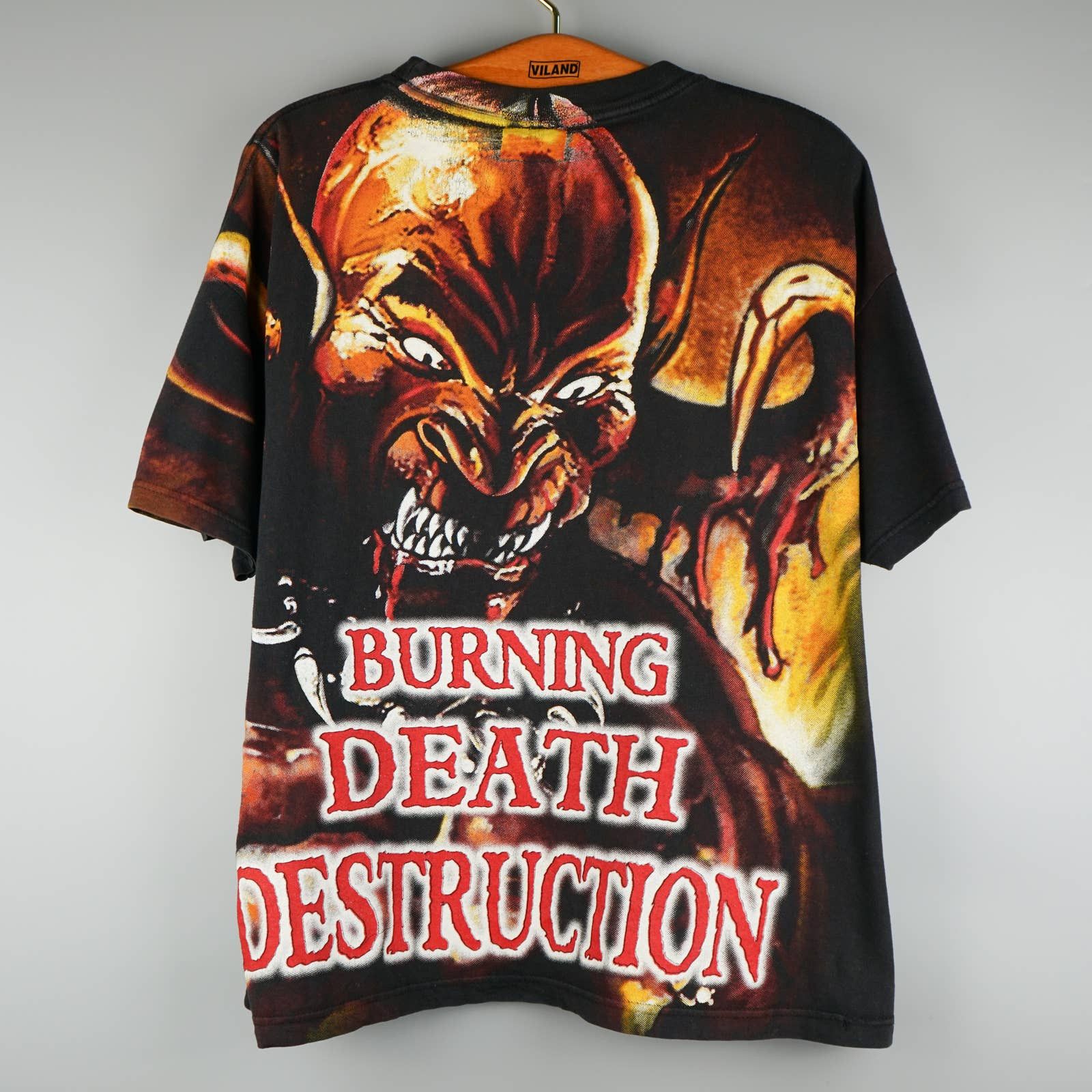 Band Tees 1999 Manowar T-shirt Hell On Stage Size US XL / EU 56 / 4 - 9 Thumbnail