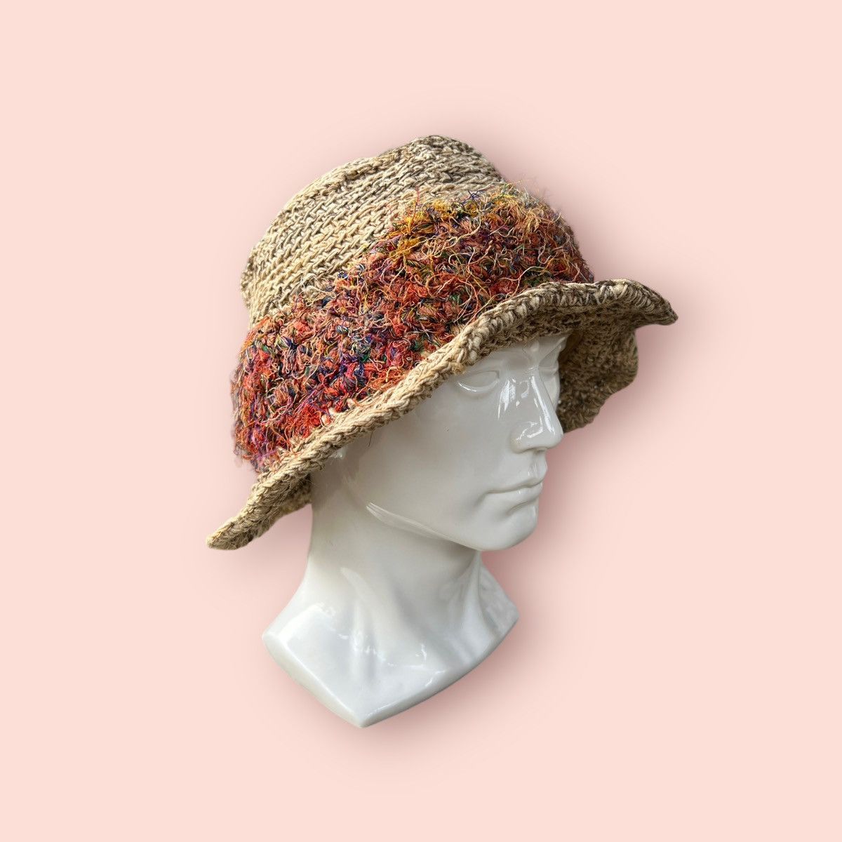 CA4LA RARE VINTAGE CA4LA JUTE STRAW BUCKET HAT Size ONE SIZE - 3 Thumbnail