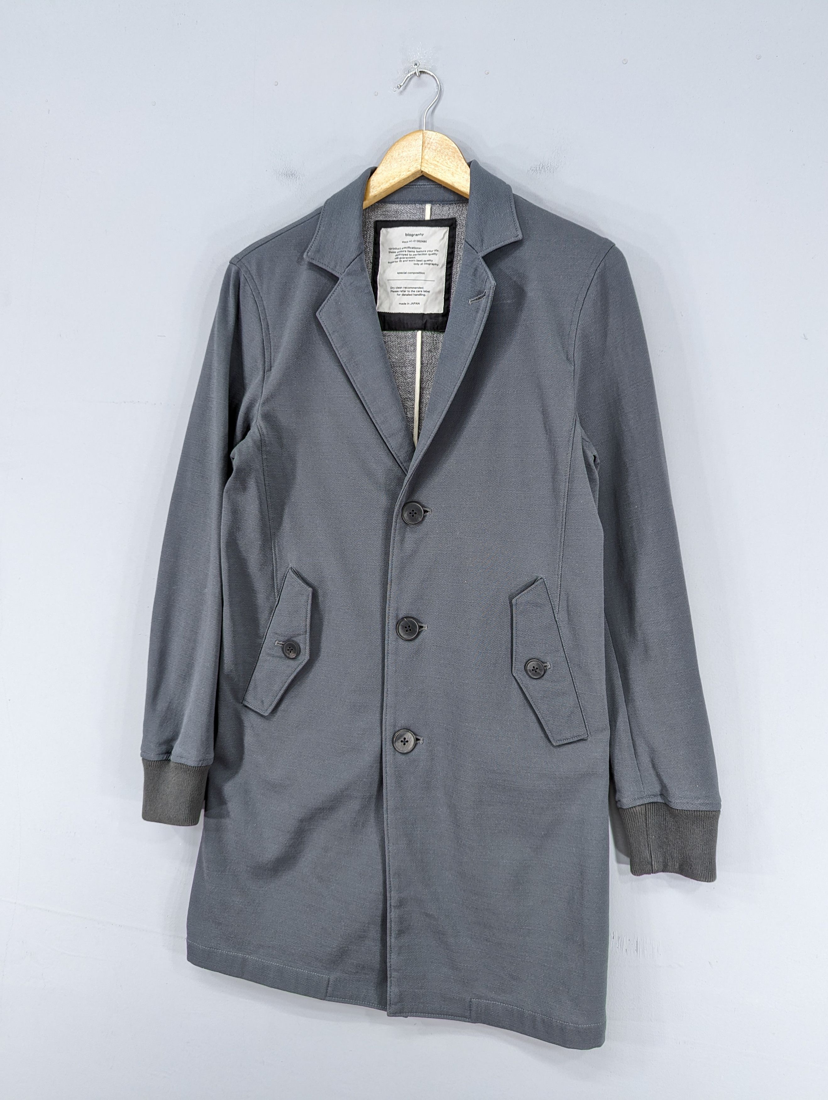 Japanese Brand 💥RARE💥Biography Japan Long Button Jacket Size XS / US 0-2 / IT 36-38 - 2 Thumbnail