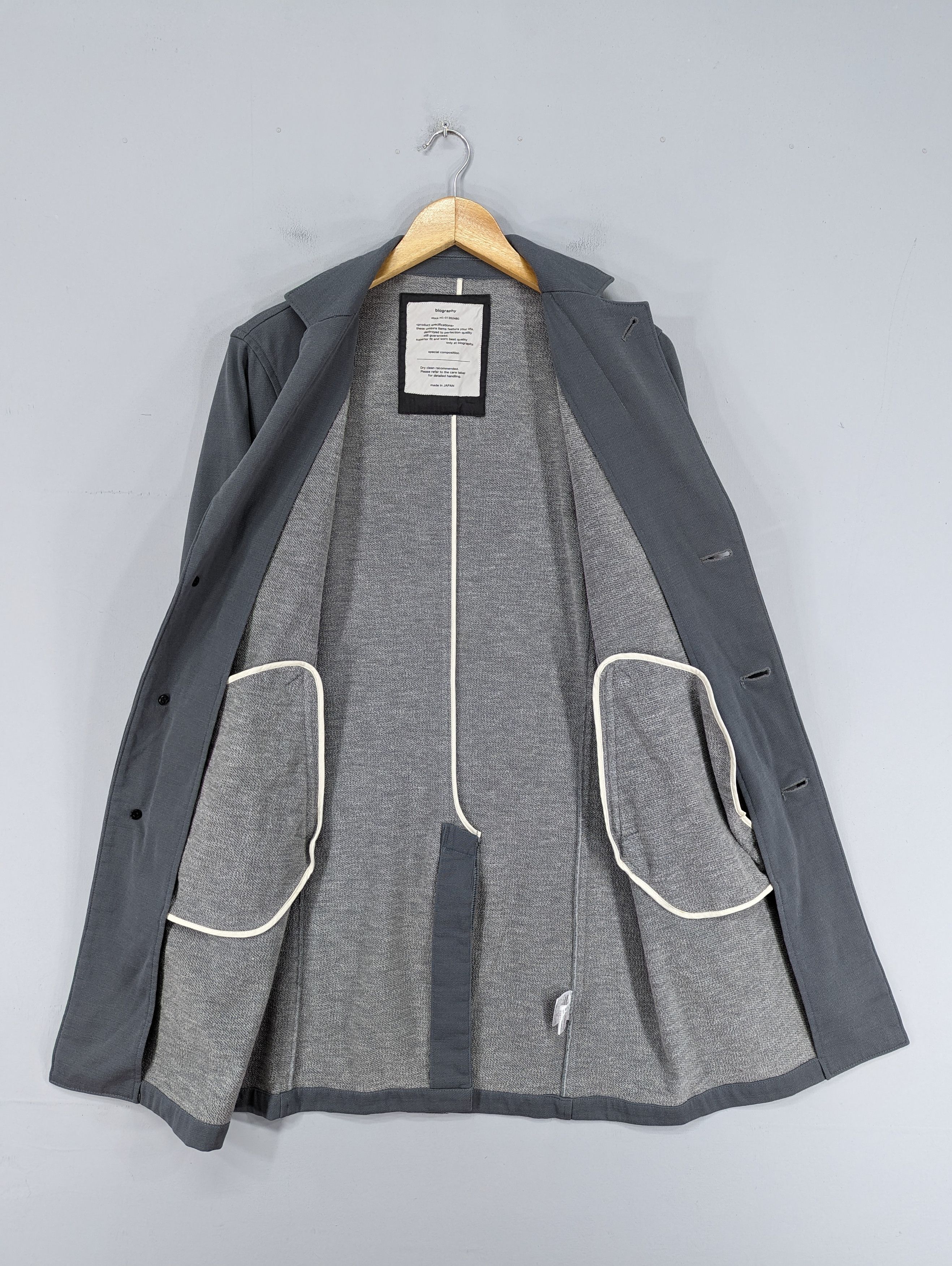 Japanese Brand 💥RARE💥Biography Japan Long Button Jacket Size XS / US 0-2 / IT 36-38 - 5 Thumbnail