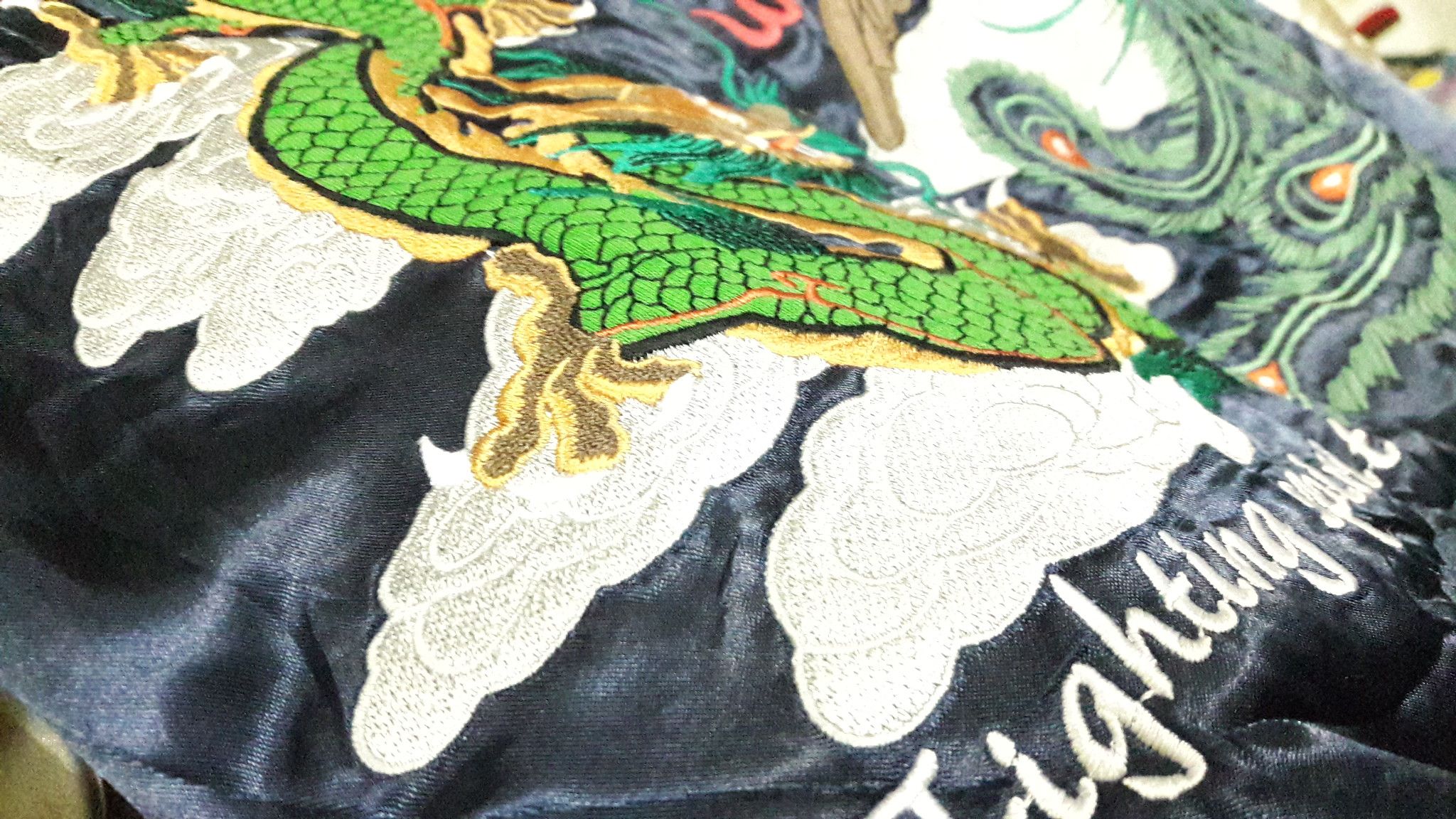 SUKAJAN GREEN DRAGONS EMBROIDERY AND PATCHES