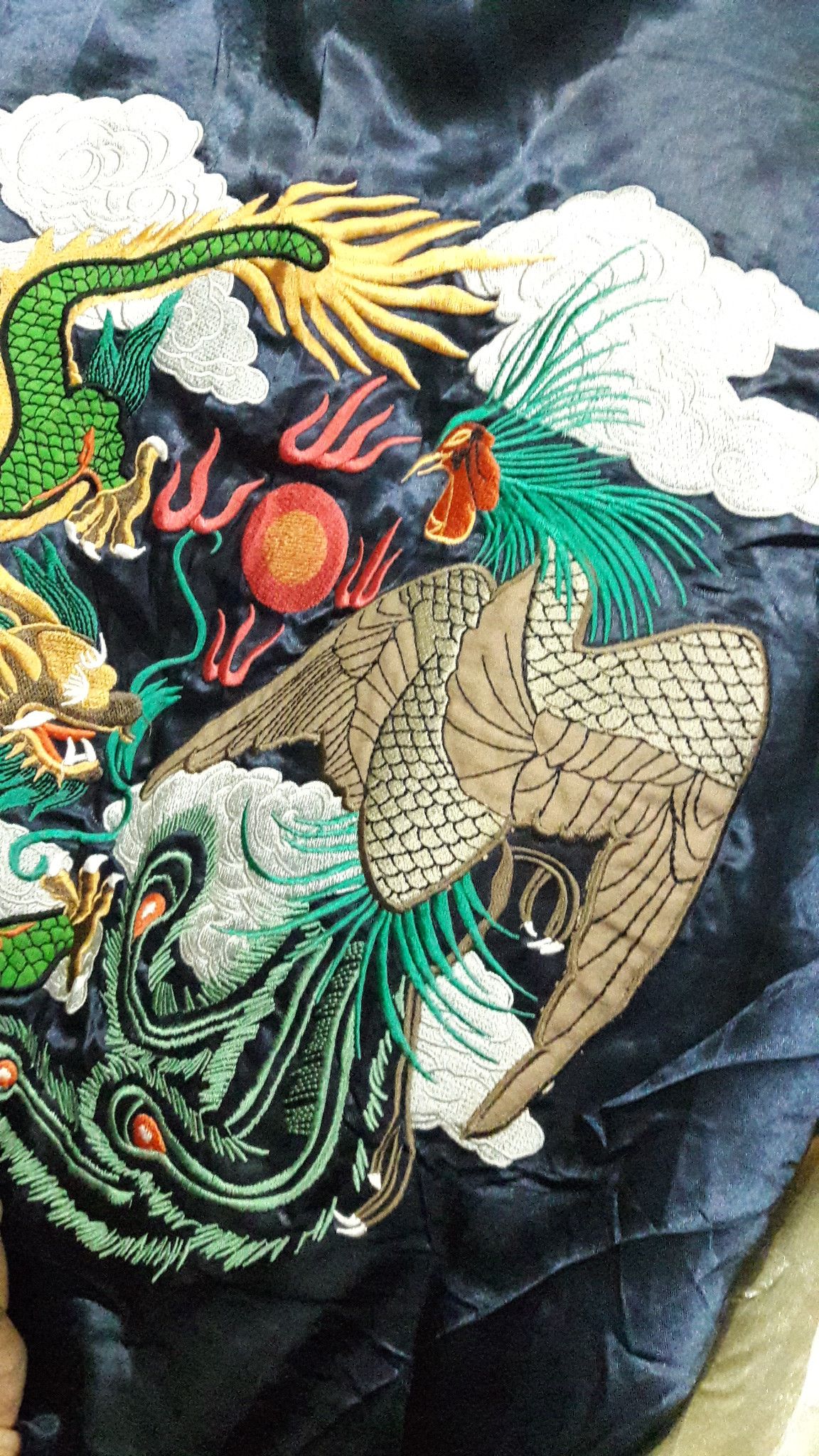 Japanese Brand SUKAJAN GREEN DRAGONS EMBROIDERY AND PATCHES Size US L / EU 52-54 / 3 - 4 Thumbnail