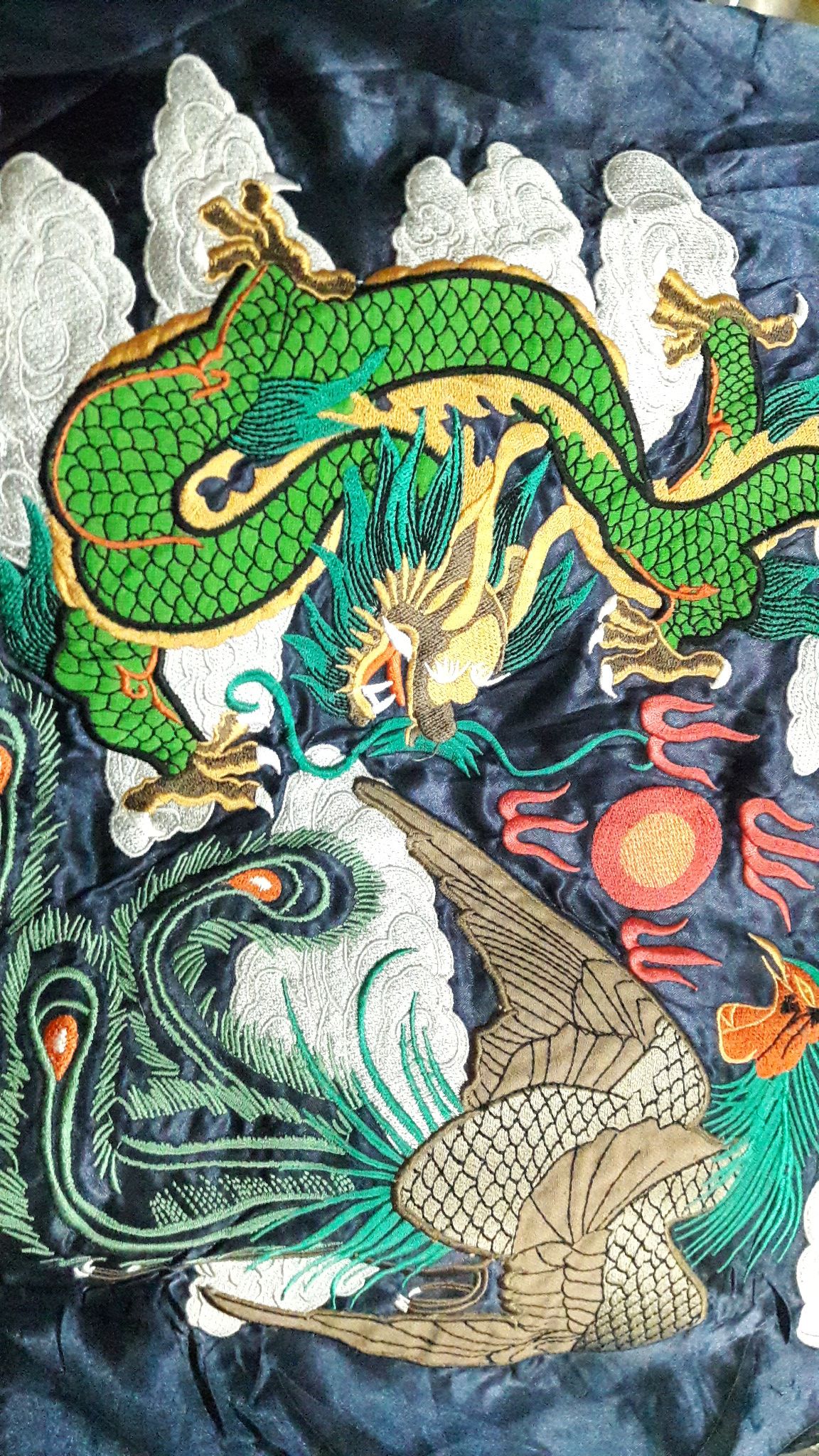 SUKAJAN GREEN DRAGONS EMBROIDERY AND PATCHES