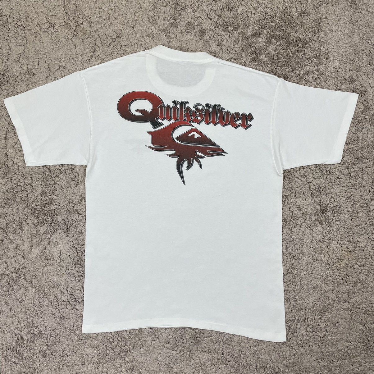 image of Vintage 90’S Quiksilver Surf T-Shirt in White, Men's (Size Large)